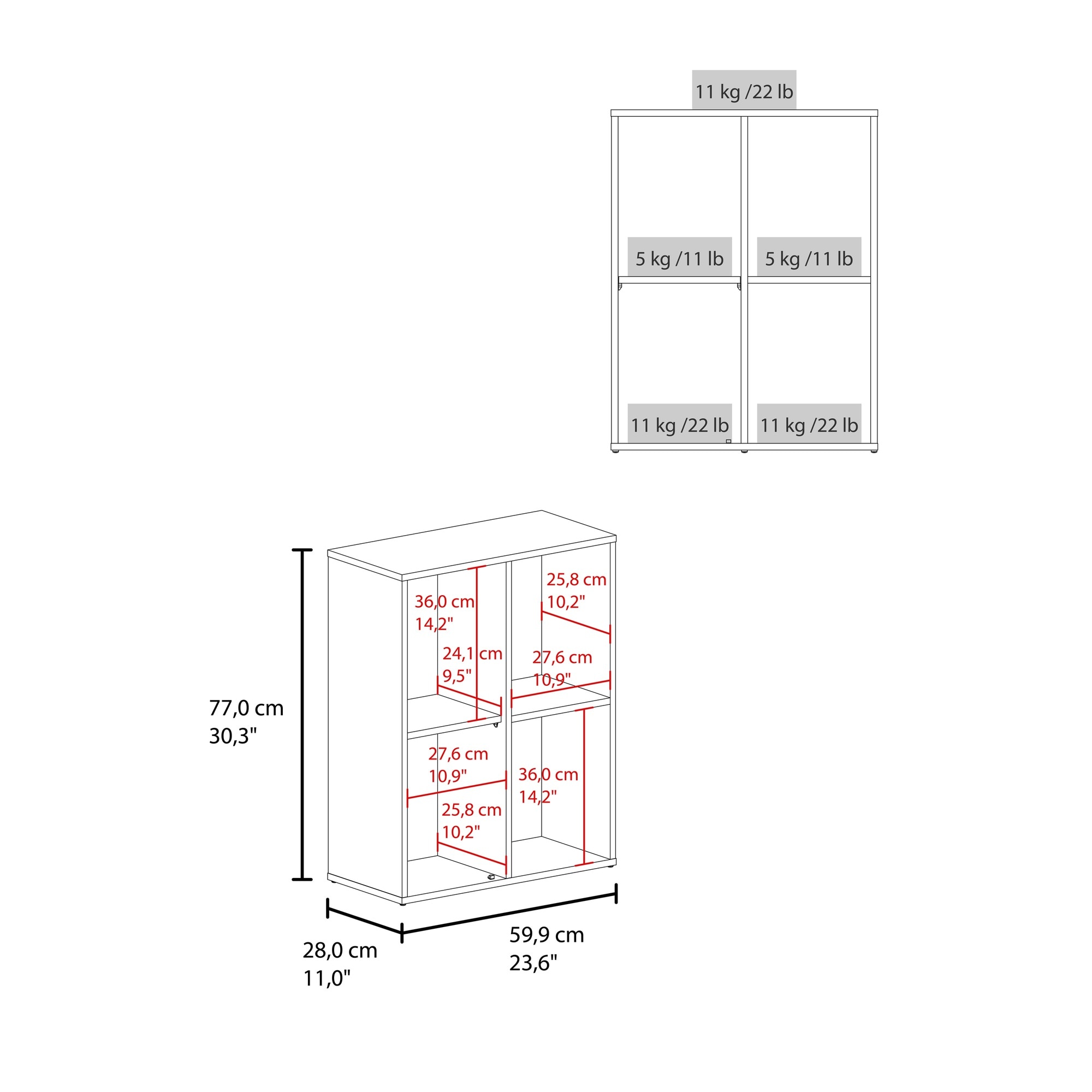 HyperDrop Cart ZW-B097P507706 bookcases - View #3