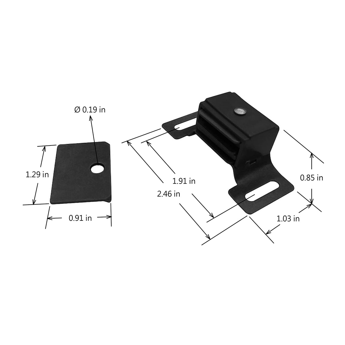 50mm 2 Inch Cabin Hook And Eye Zinc Chrome Gate / Cupboard Latch Catch  (458)