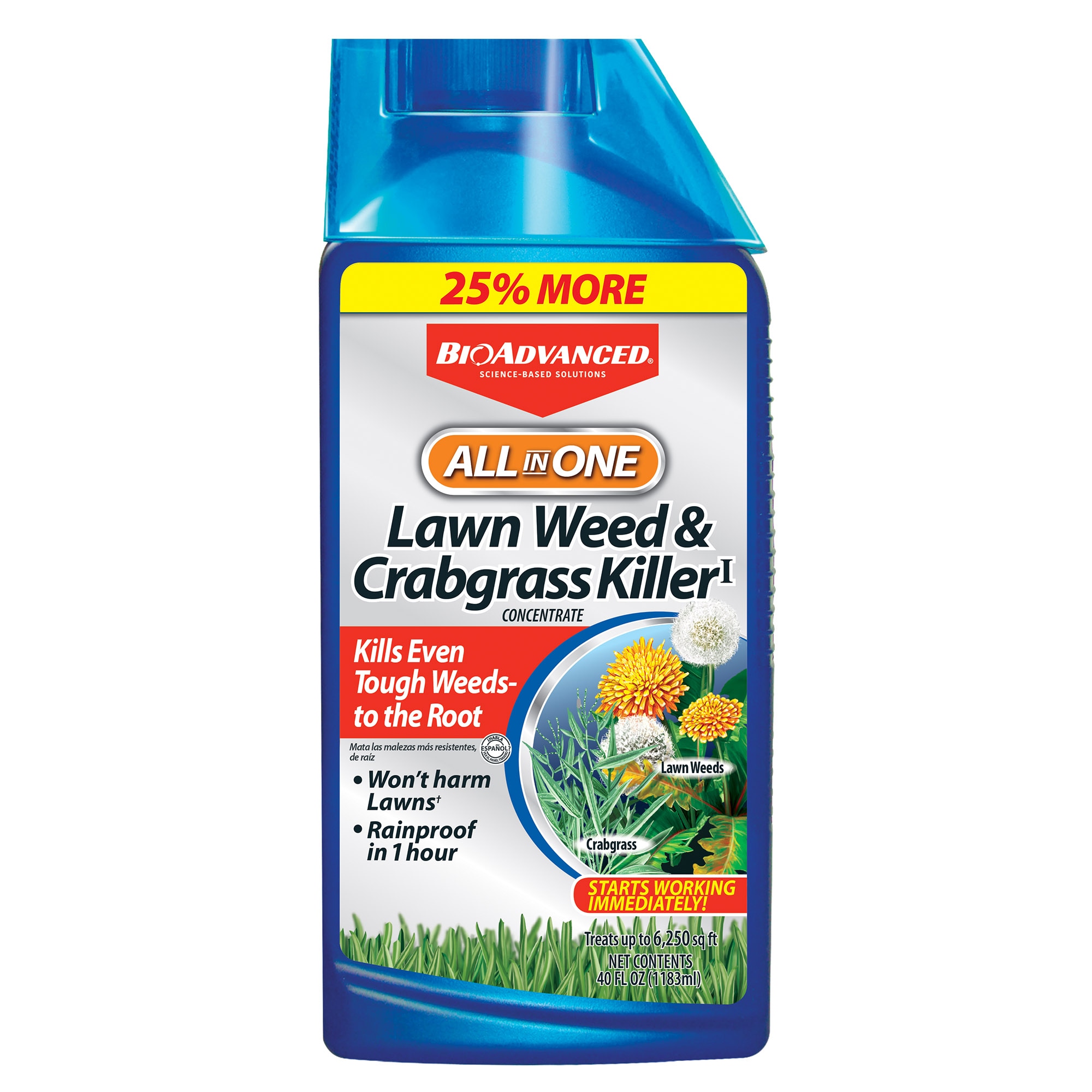 BioAdvanced 704140 All-In-One Lawn Weed Crabgrass Killer 40 -fl oz Concentrate Pre-Emergent Lawn Weed Killer