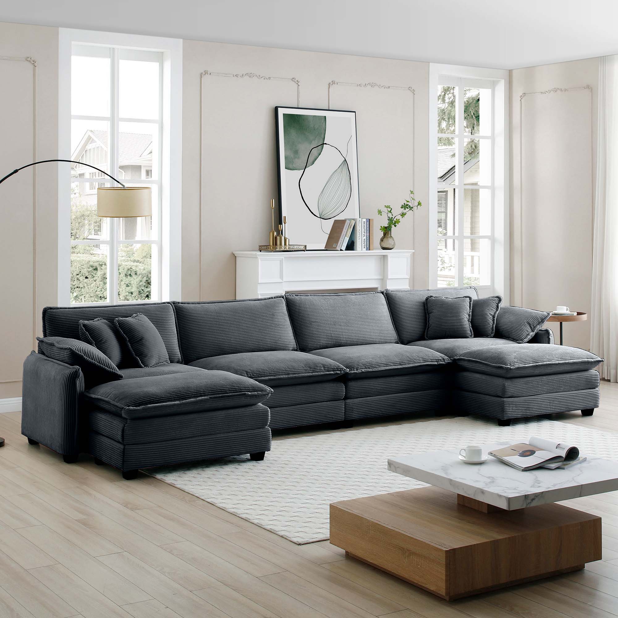 SINOFURN SYA020319GY Sofas-Loveseats - View #2