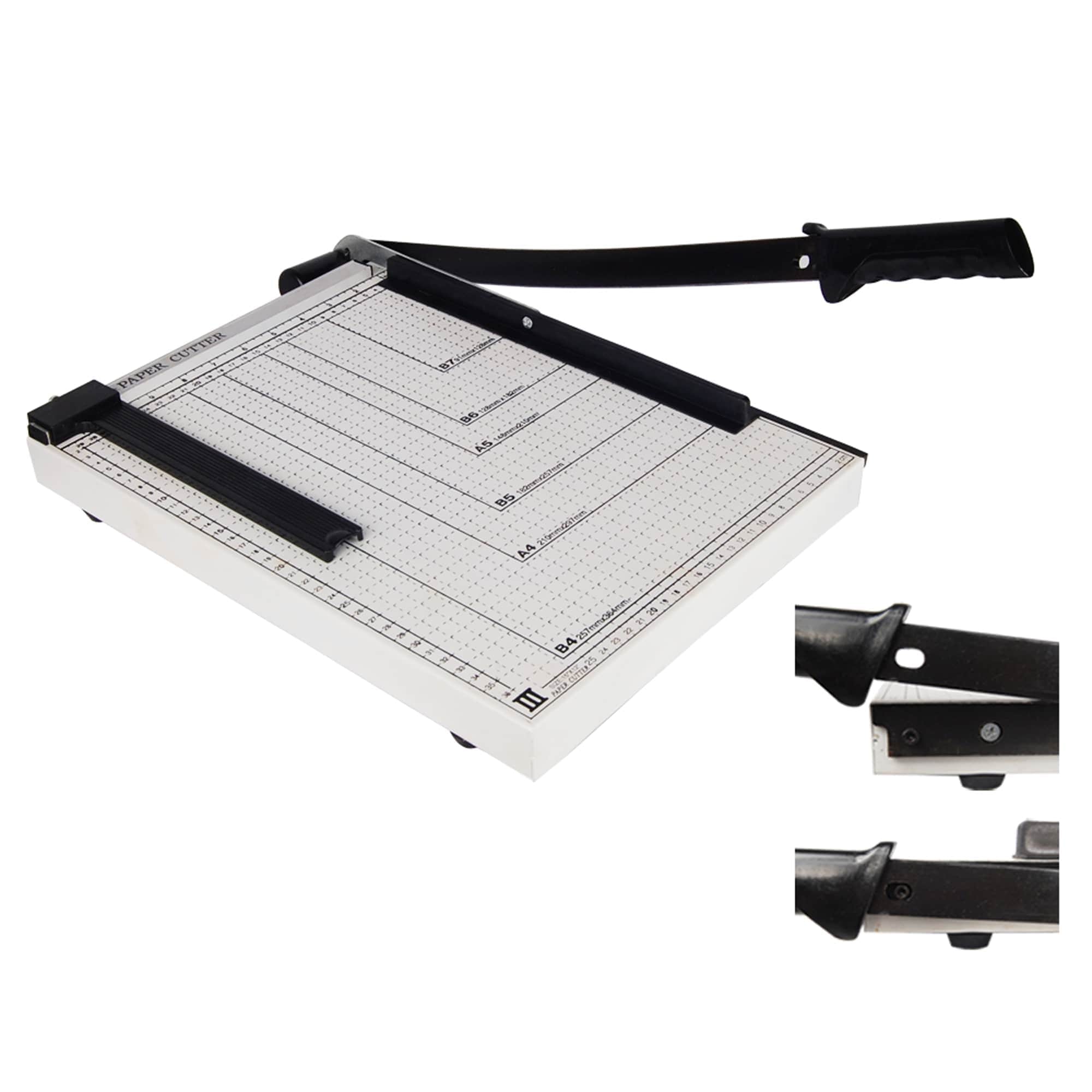 Yescom Paper Cutter B4 A4 B5 A5 B6 B7 Guillotine Trimmer 15inch Cut Length 12 Sheet Photo Cardstock Cutting Machine #16PCT002-15B4-07-LO