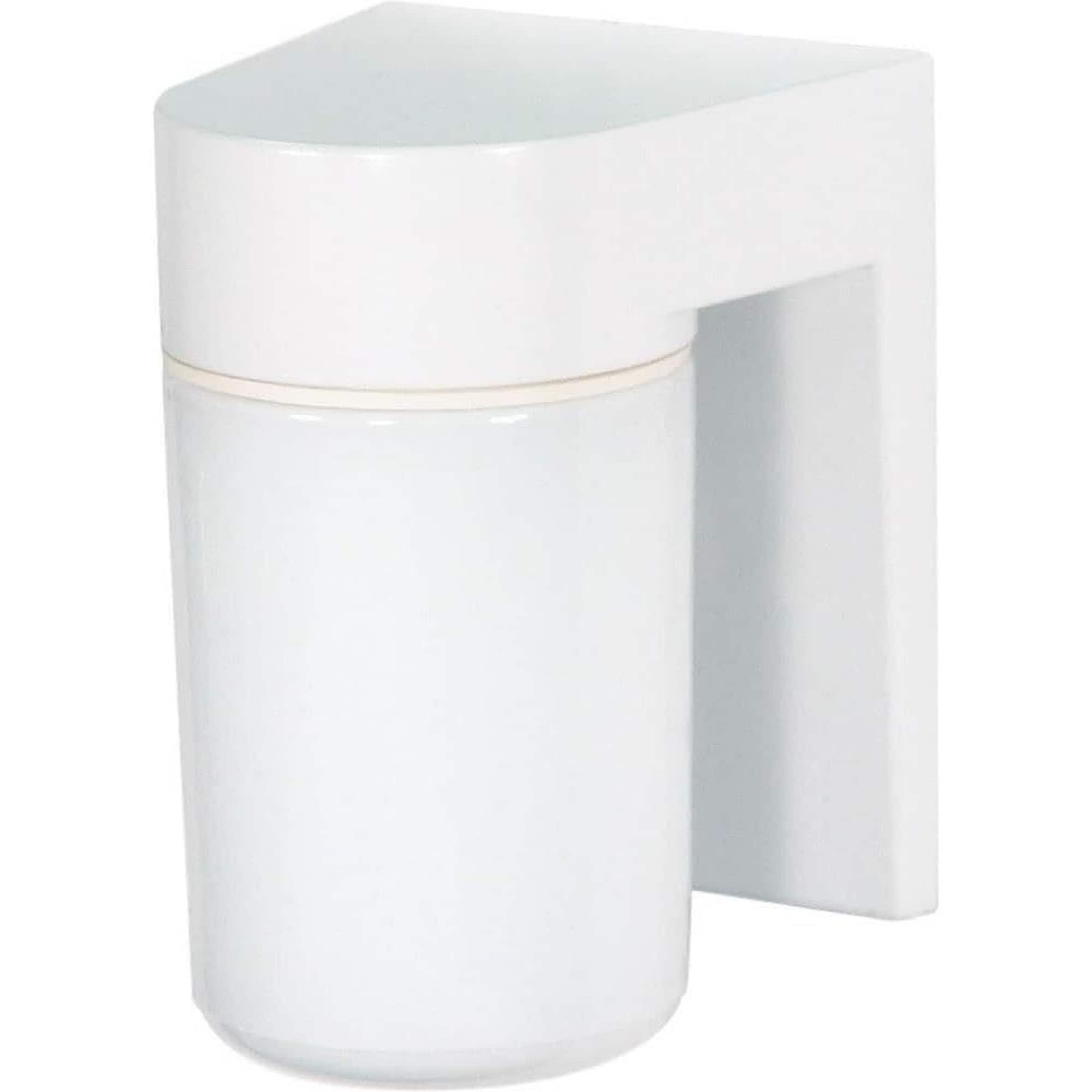 Numhew 6.5in H 1-Light Cylinder White Outdoor Wall Mount