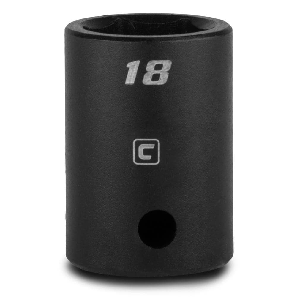 Capri Tools CP55018 Metric 1/2-in Drive 18mm 6-point Impact Socket Individual