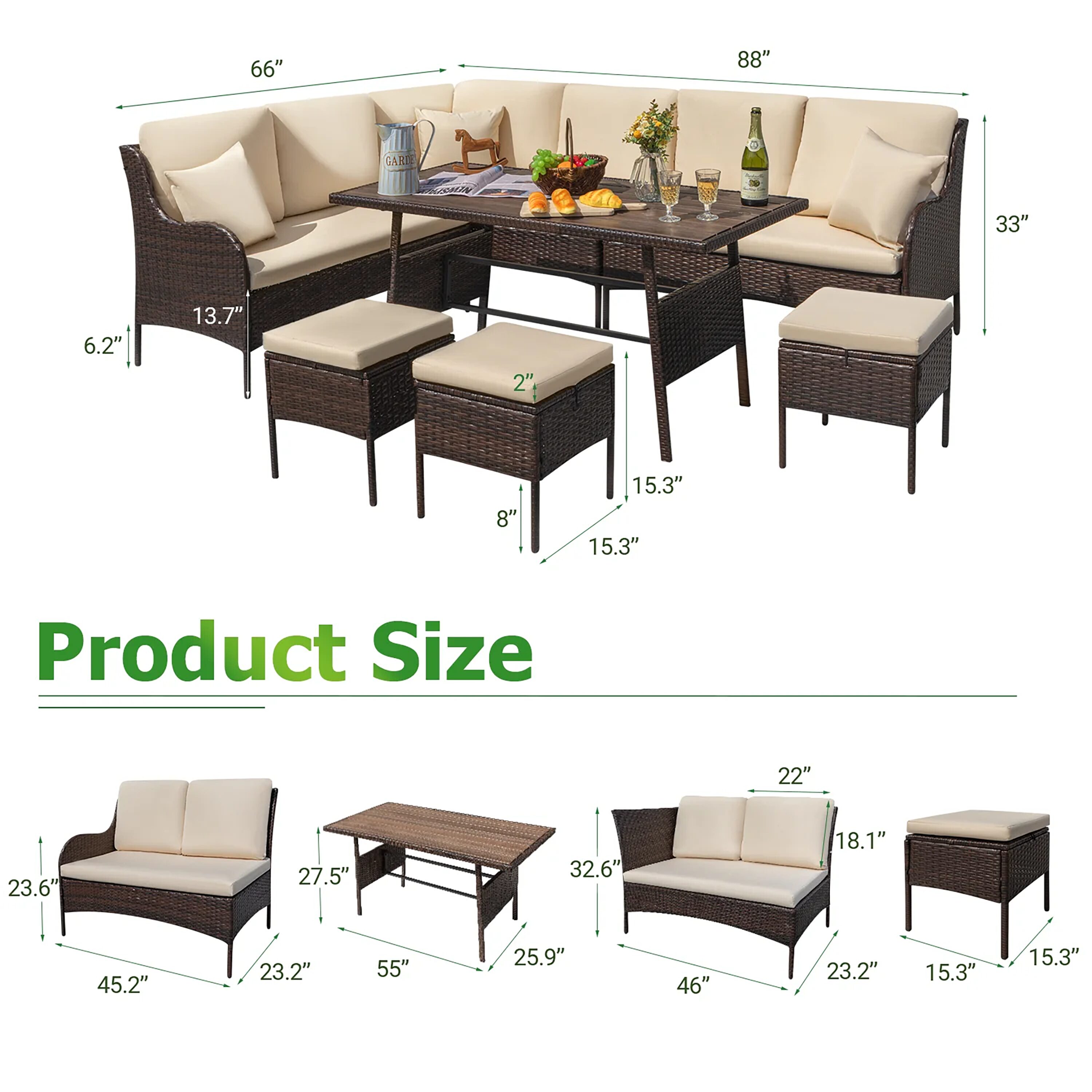 Vineego LS-T-LCRF2117BG Patio-Dining-Sets - View #8