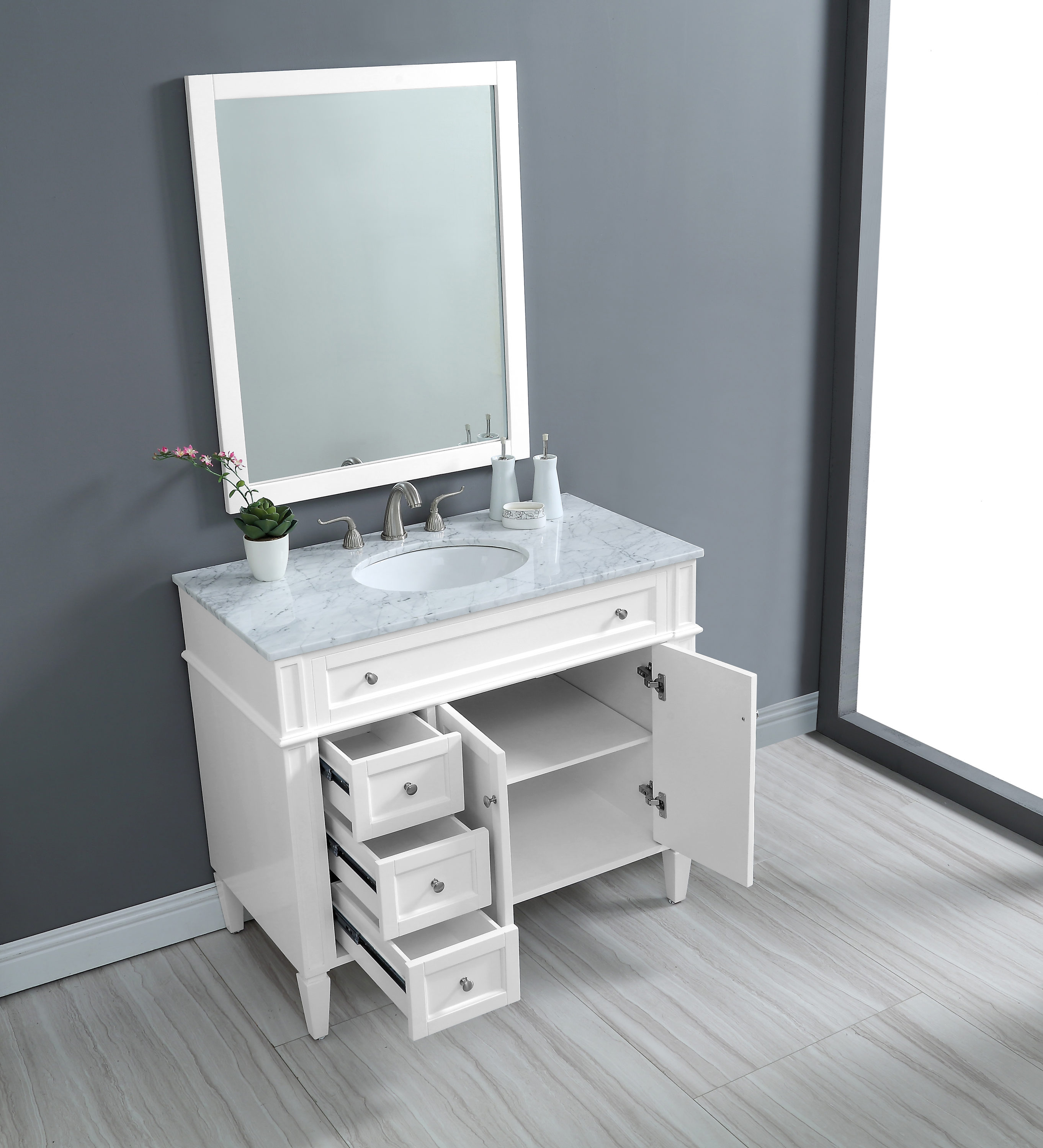 Elegant Decor HF37620WH Bath-Vanity-Combo - View #4