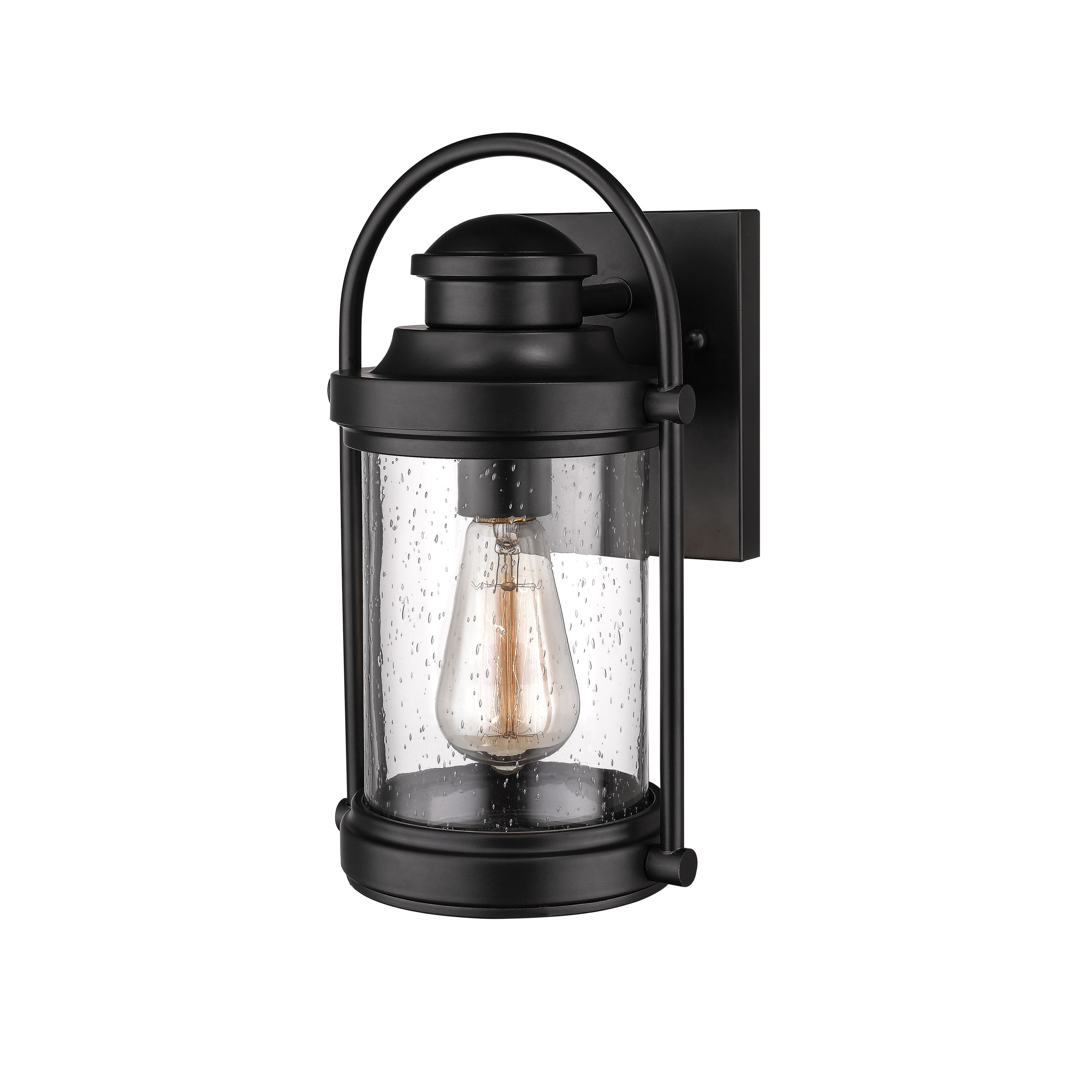 Millennium Lighting 2540-PBK Livingston 1 -Light 12.5-in H Black Hardwired Dark Sky Outdoor Wall Light
