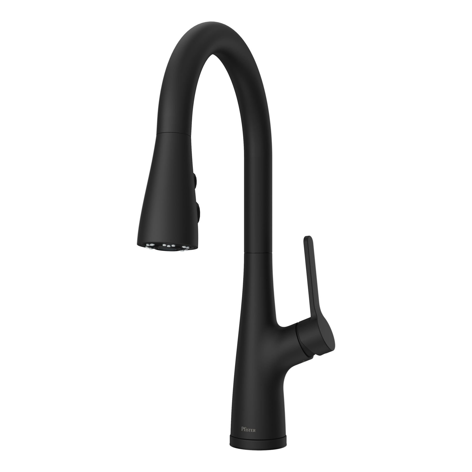 Pfister LG529-NEB Neera Matte Black Single Handle Deck-mount Pull-down Kitchen Faucet with Sprayer