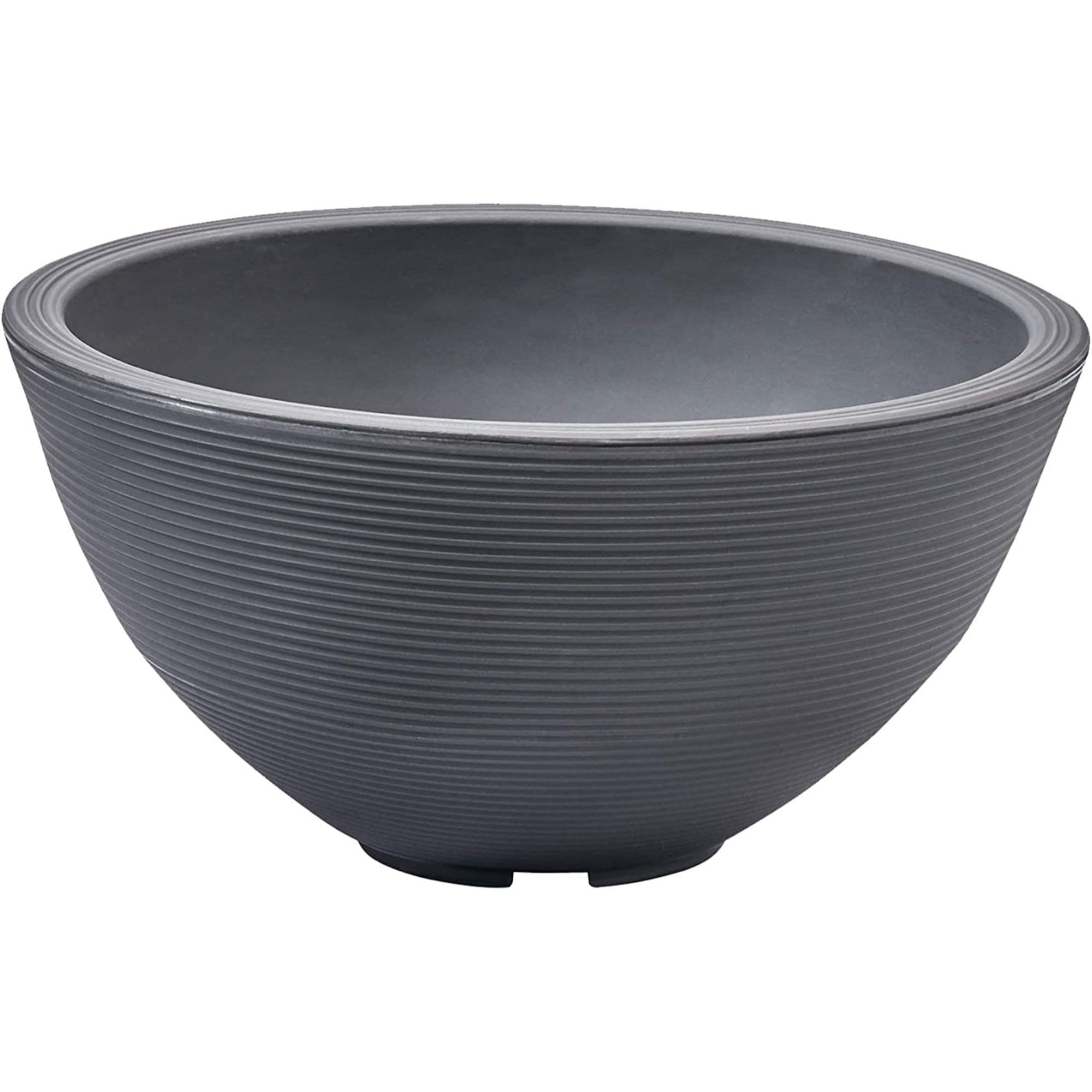 Crescent Garden 816951023094 Delano Planter- Double-Walled Plant Bowl Pot- Slate- 20in