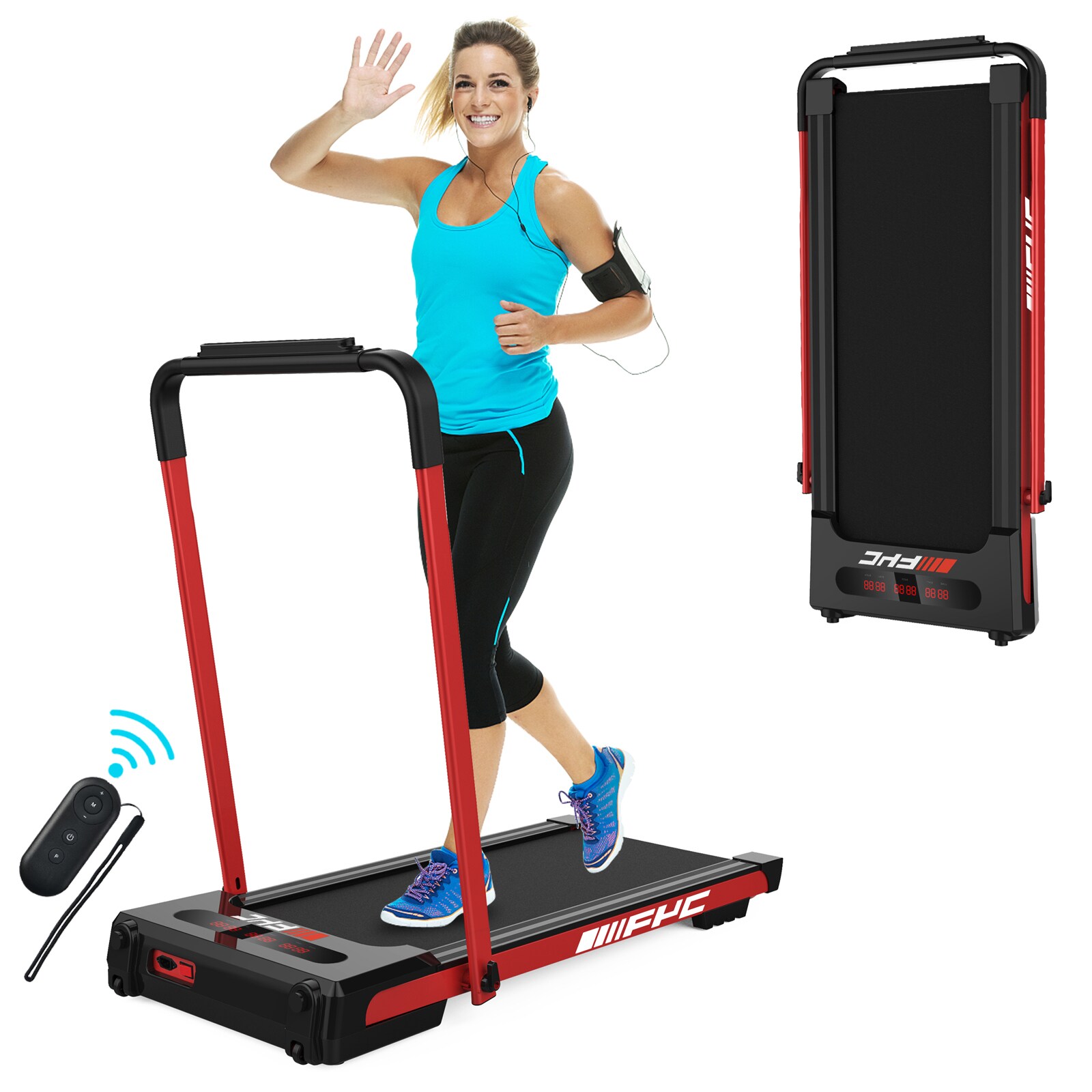 Flynama V-7-JK31-8-RD Foldable Treadmill