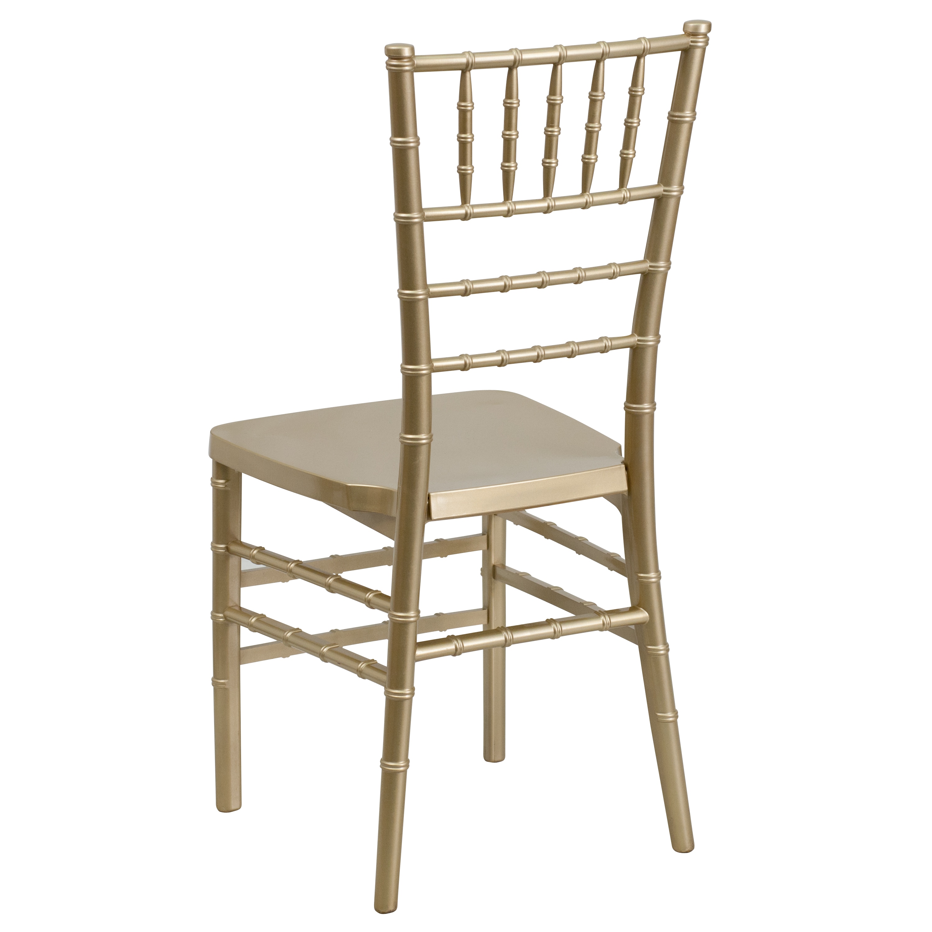 Elegant Gold Resin Chiavari Mid-Back Banquet Chair