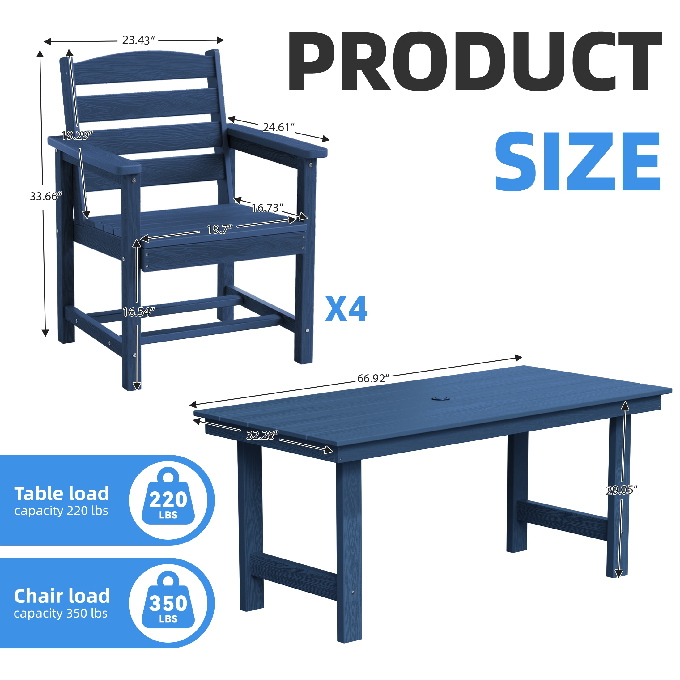 JEAREY PESFJJK-02-GY Patio-Dining-Sets - View #3