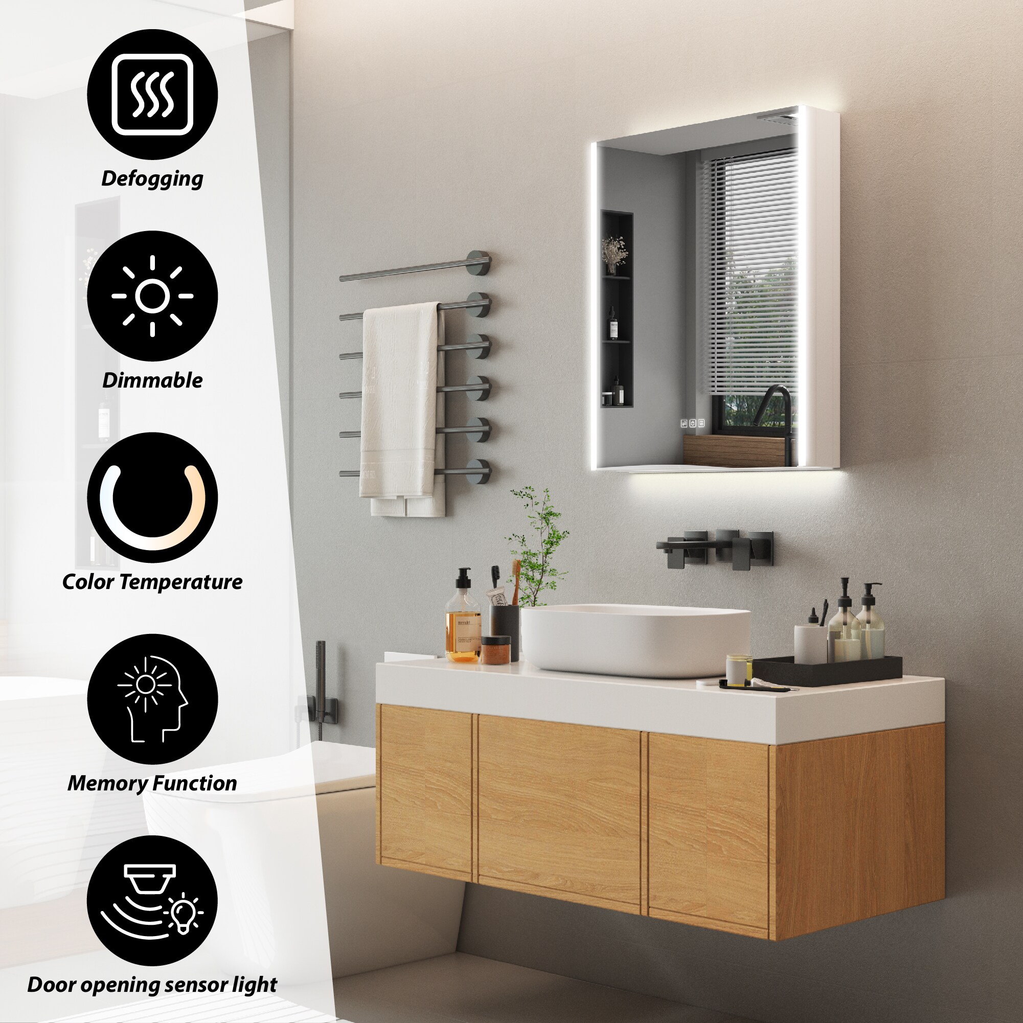 CALVON M14ABMR2430L Bathroom-Medicine-Cabinets - View #2
