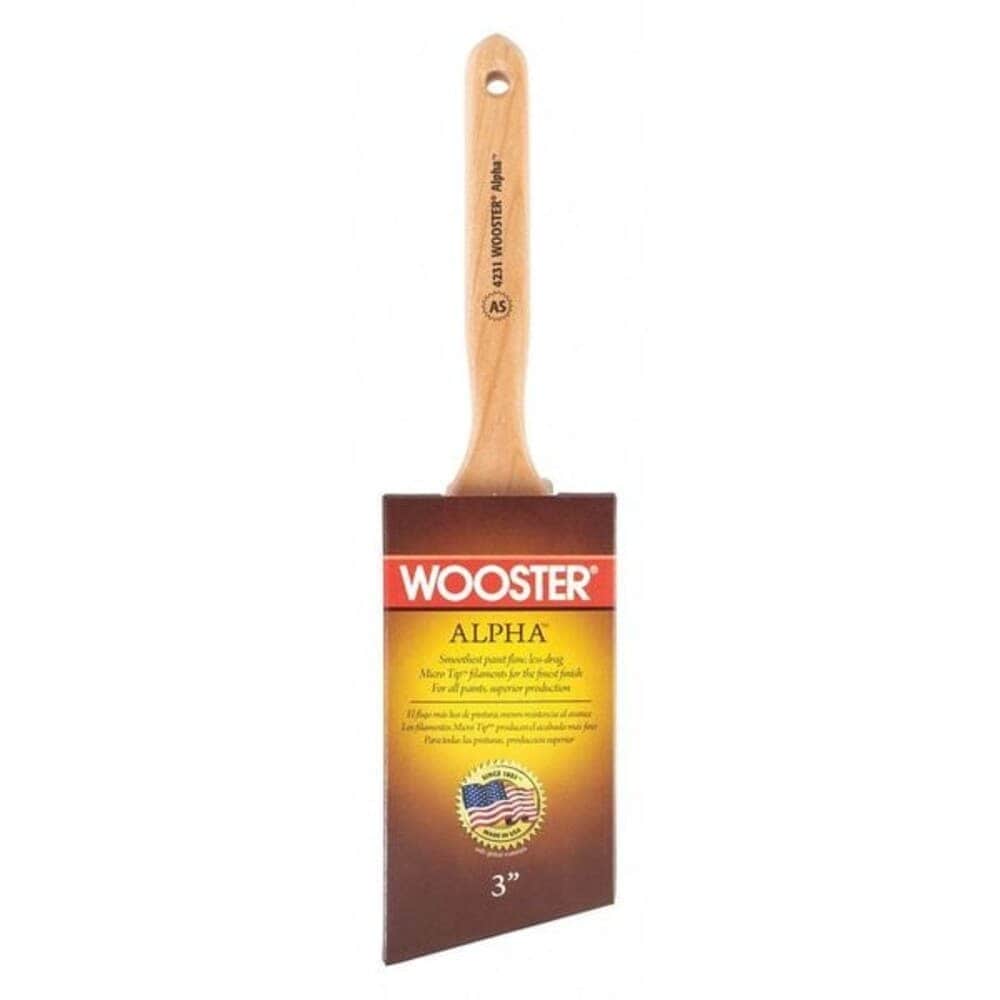 Wooster  3 Angle Sash Firm Micro Tip Bristle Paint Brush Wood Handle 4231-3