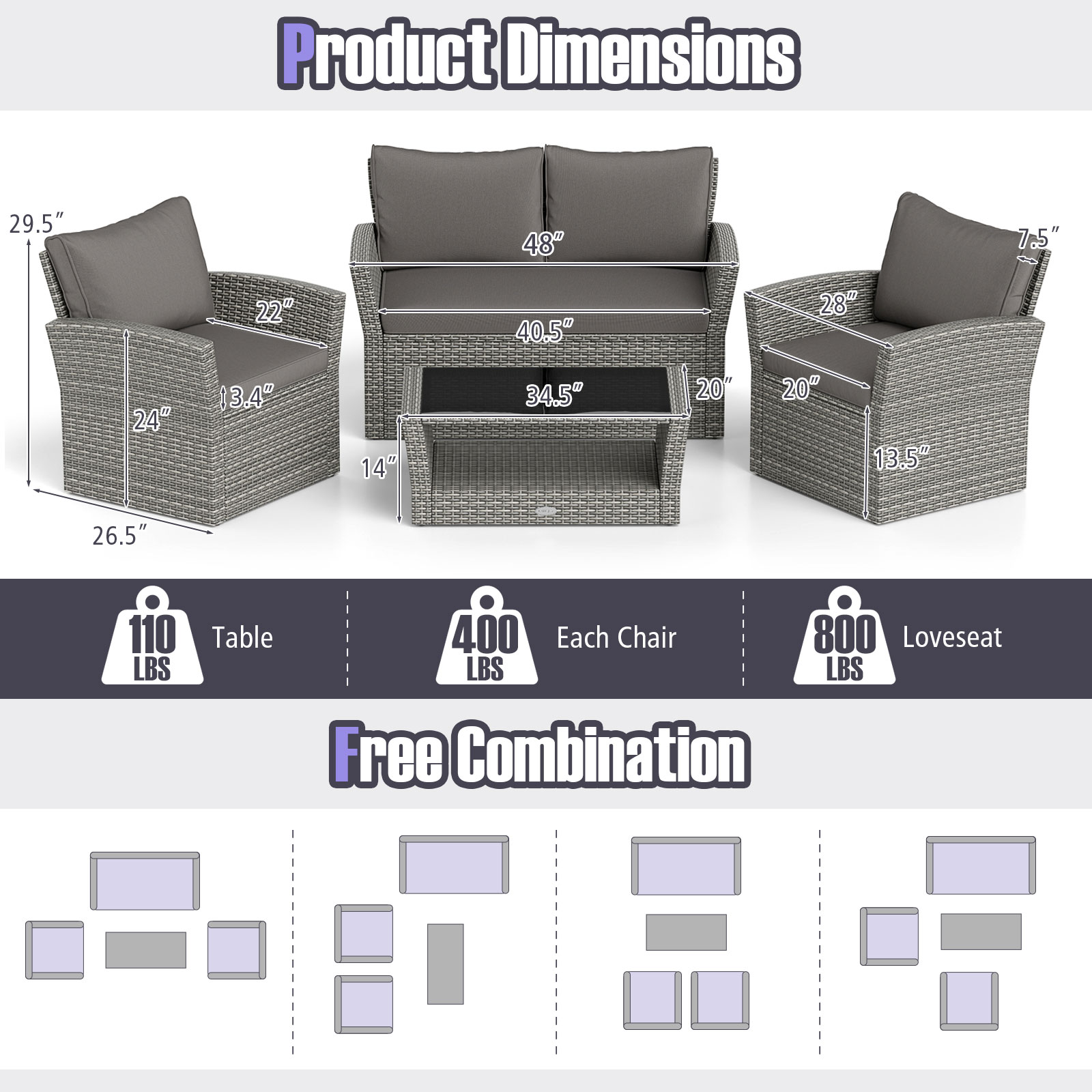 Slickblue D-CO-+RGA14876WH Patio-Conversation-Sets - View #8