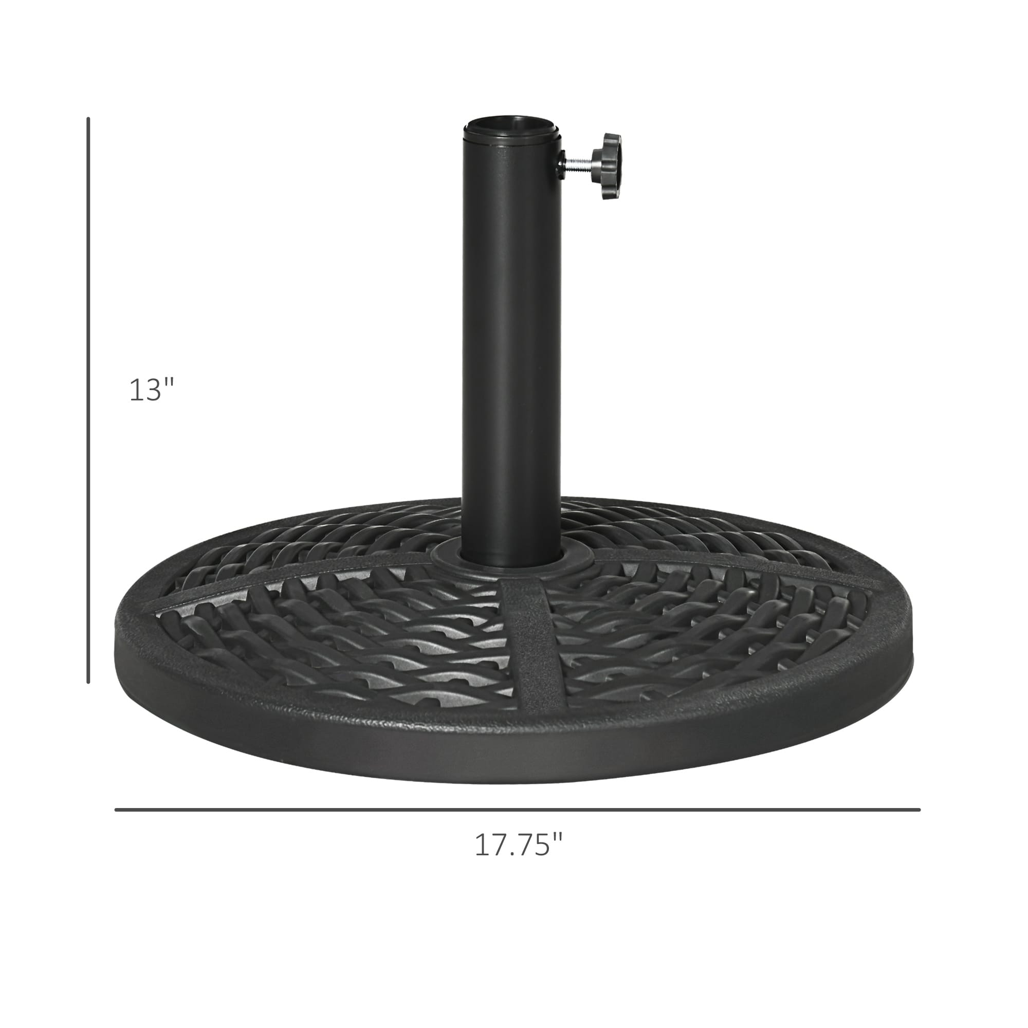 Kahomvis Market Umbrella Base Black Patio Umbrella Base in the Patio ...