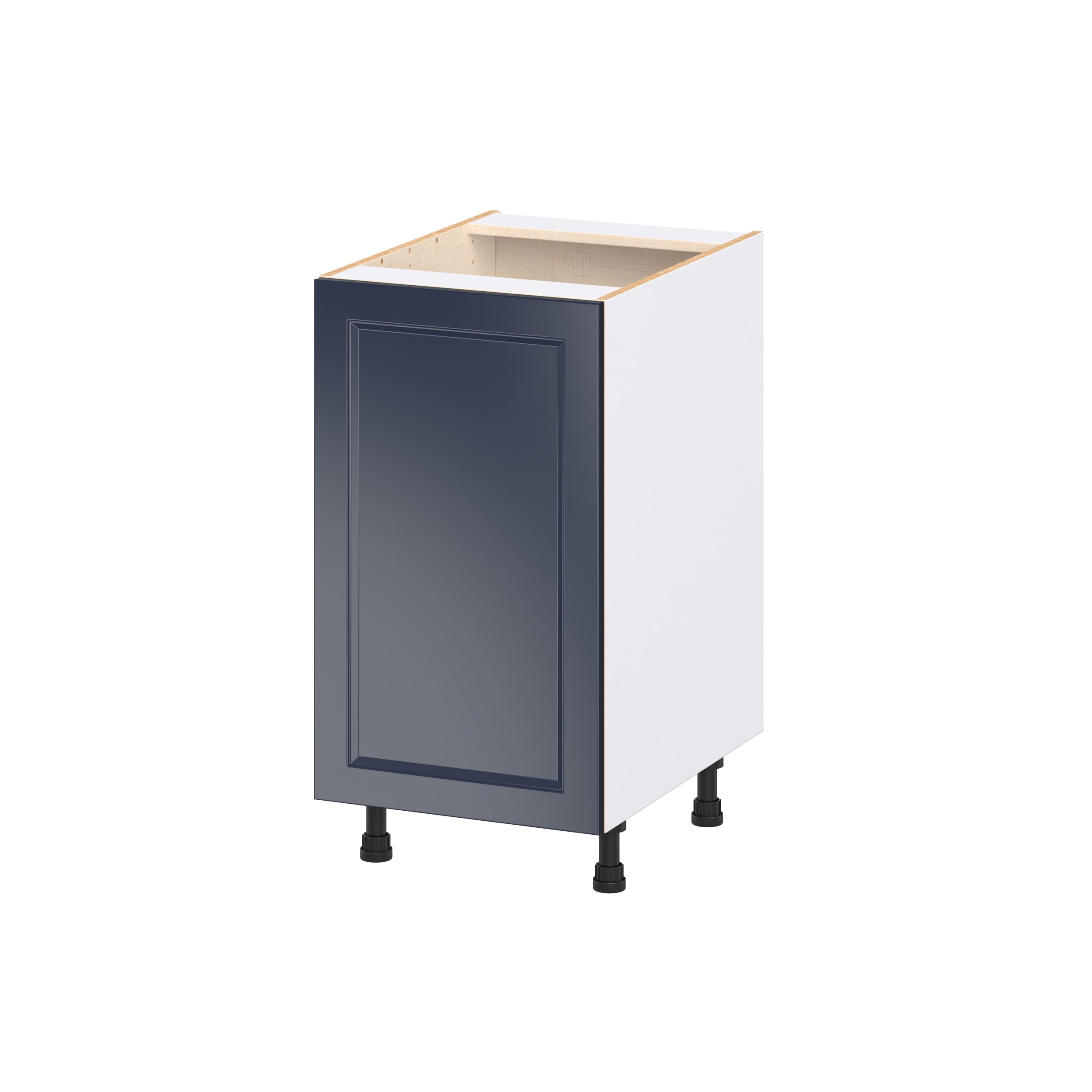 Hugo&Borg DSB18FHSWB-LO Lorette 18-in W x 34.5-in H x 24.5-in D Navy Blue Pull-out cabinet Base Fully assembled Cabinet Recessed Panel Shaker
