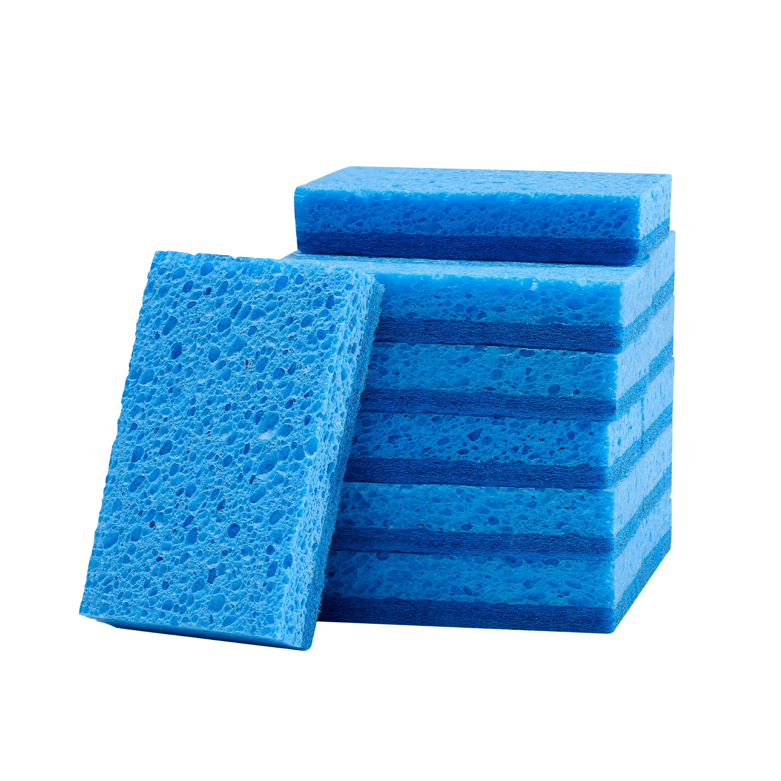 GIVIMO Cellulose Kitchen Sponges 12-pc Natural Dish Sponges with Scrub Pads Heavy Duty Cleaning Sponges for Dishes Sink Counter and Bath