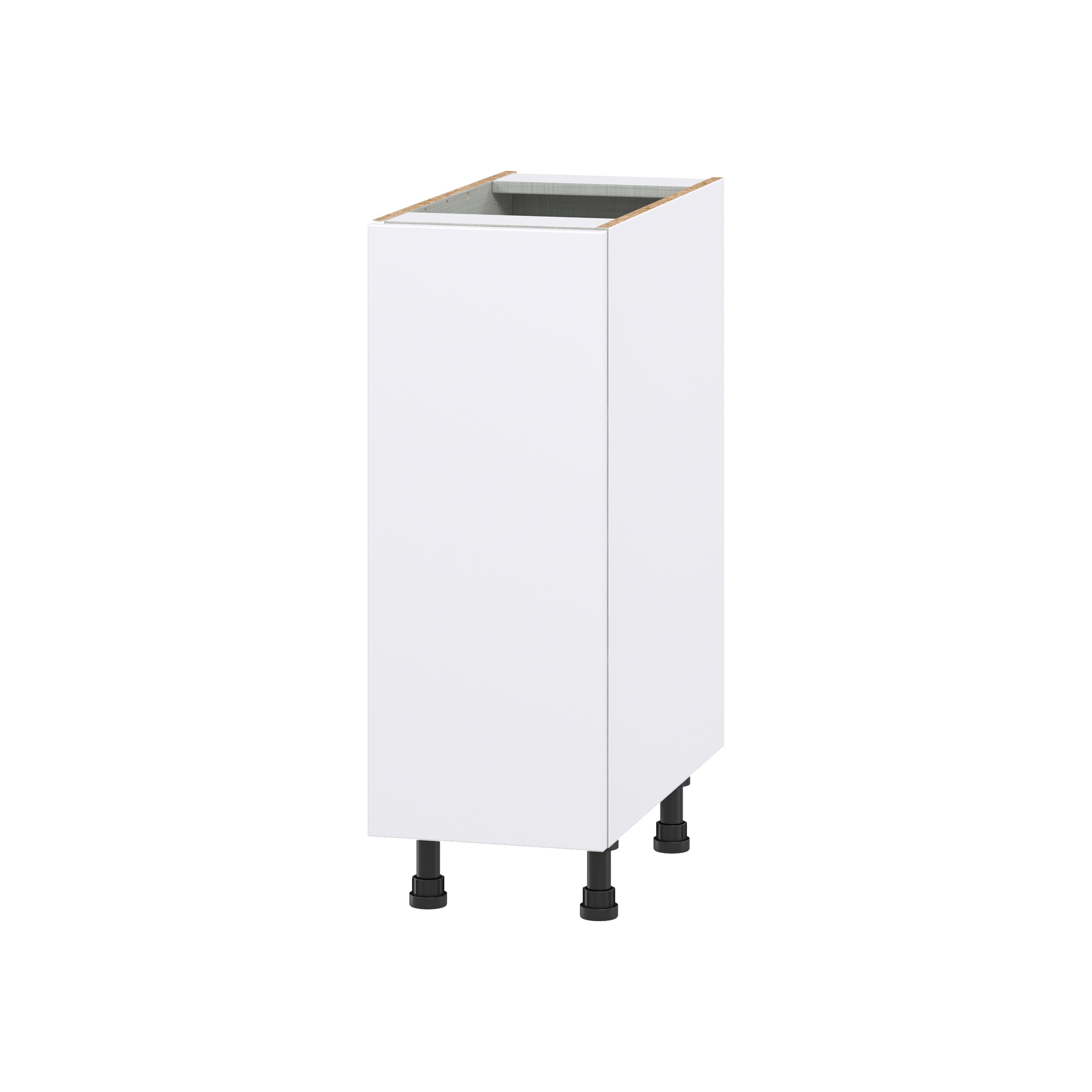 Hugo&Borg DSB12FH(L/R)-LA Lasalle 12-in W x 34.5-in H x 24-in D Bright White Slab Base Fully assembled Cabinet (Flat Panel Slab)