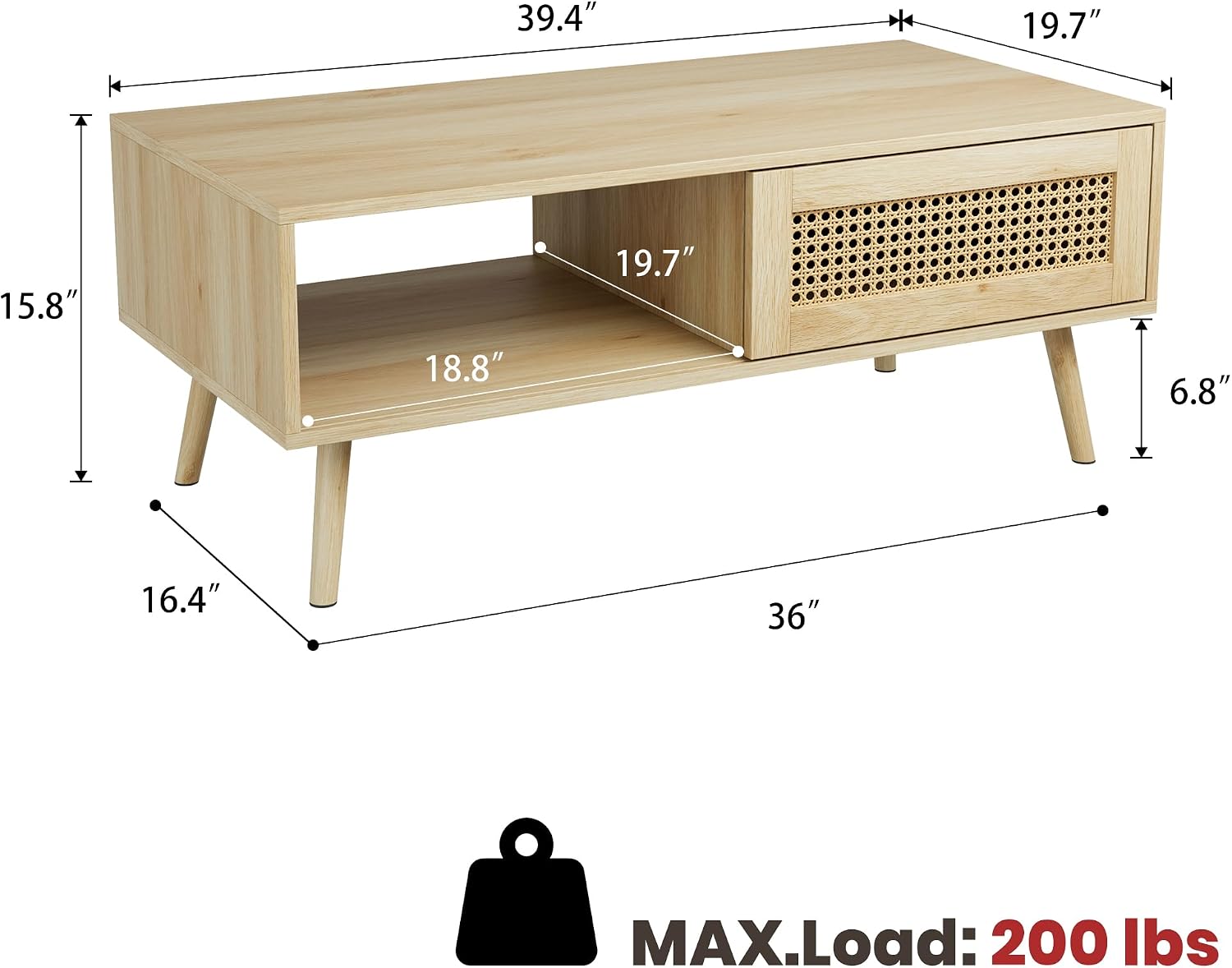 GarveeLife CD9BLCM0Z4W0UBH Coffee-Tables - View #2