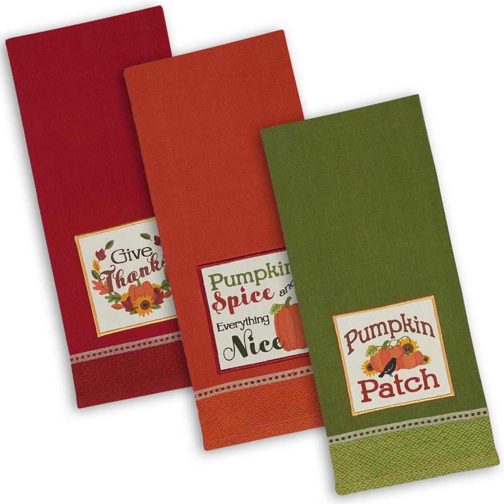 DII CAMZ35802 3 -Pack Cotton Solid Dish towel