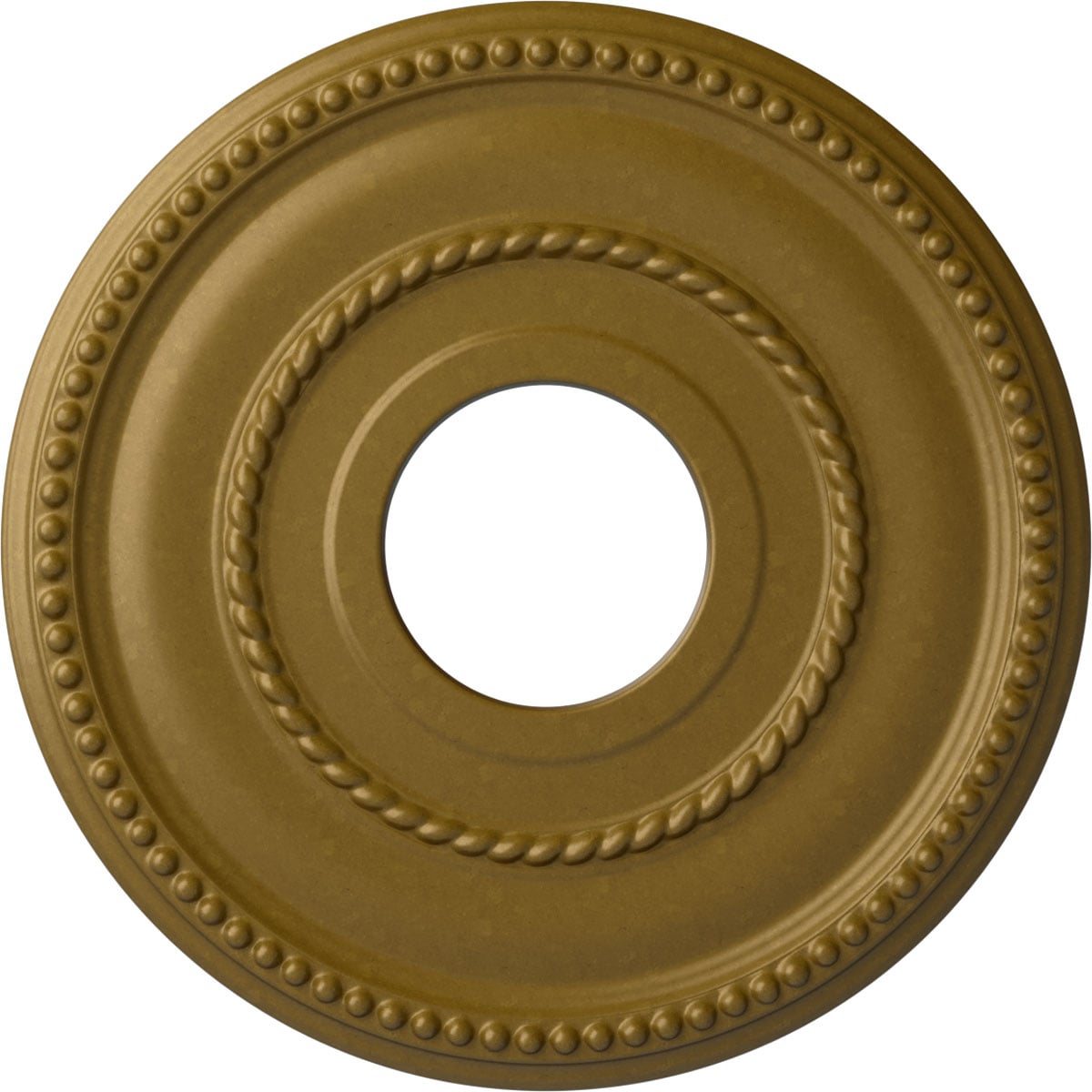 Ekena Millwork CM12VAGLS Valeriano 12.125-in W x 12.125-in L Painted Gold Polyurethane Whole Ceiling Medallion