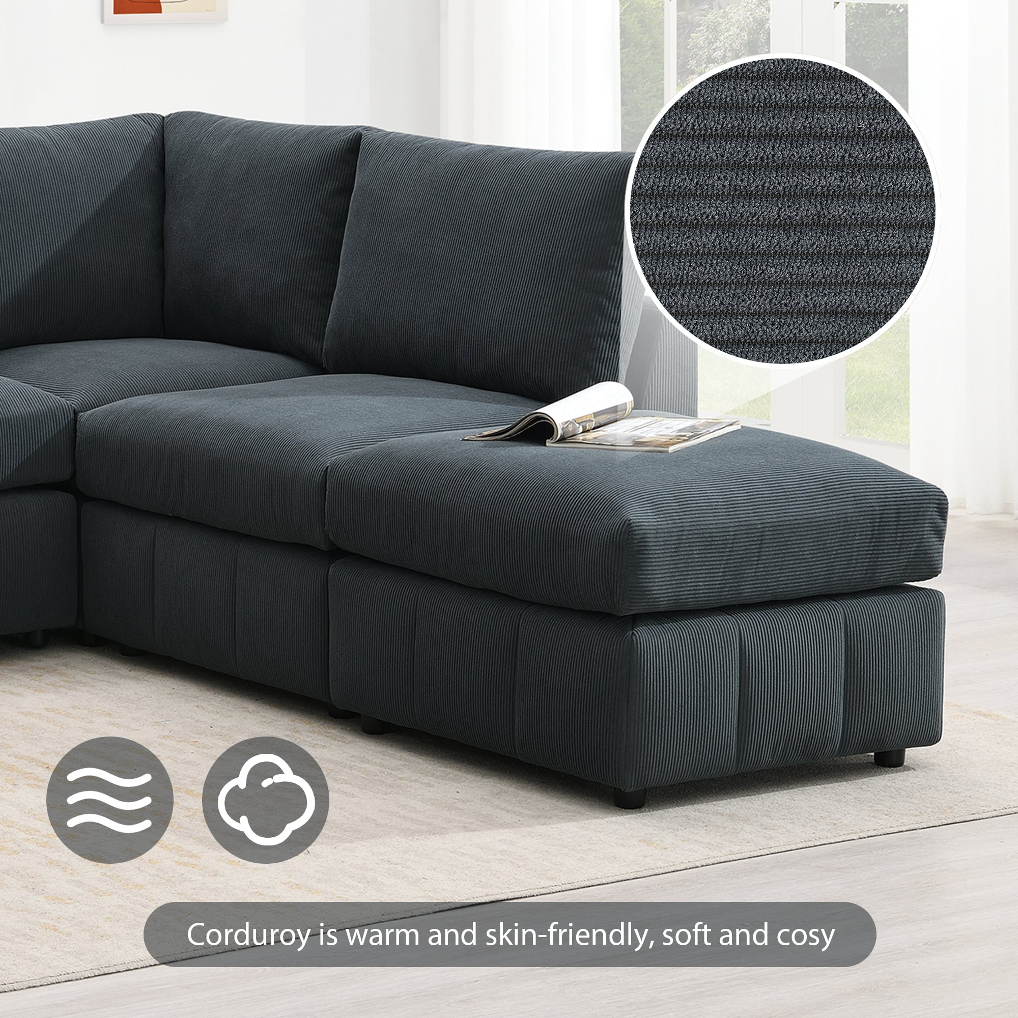 ModernLuxe GS000199AAE Sofas-Loveseats - View #4