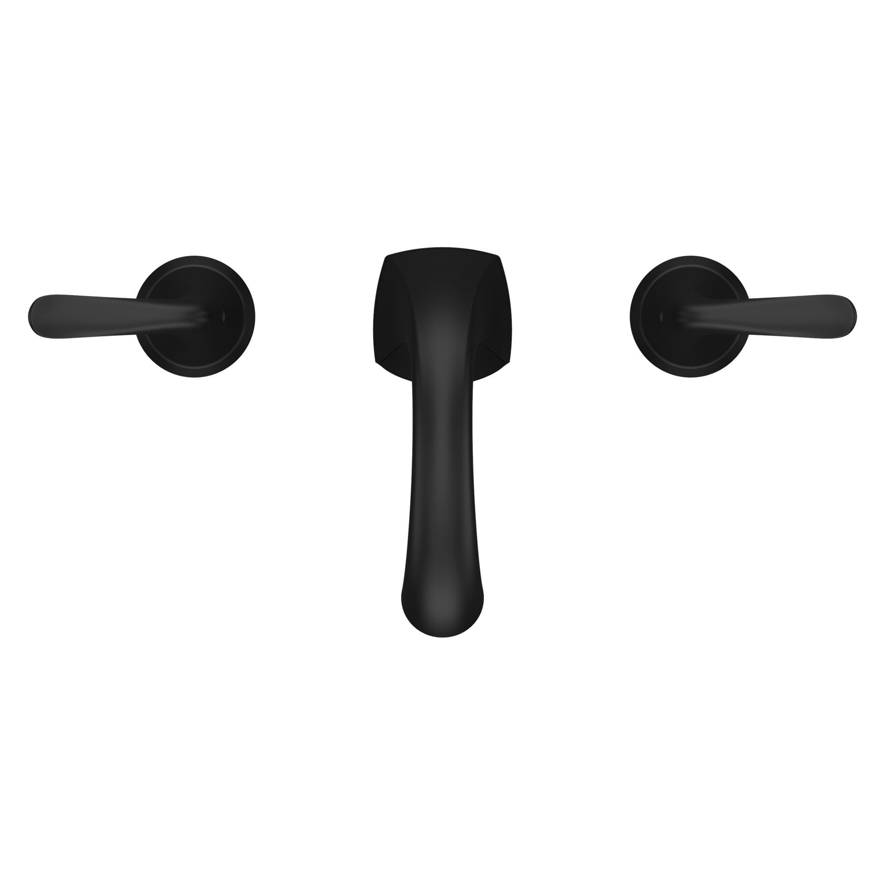 Willa Matte Black Widespread Bathroom Faucet with Drain Assembly