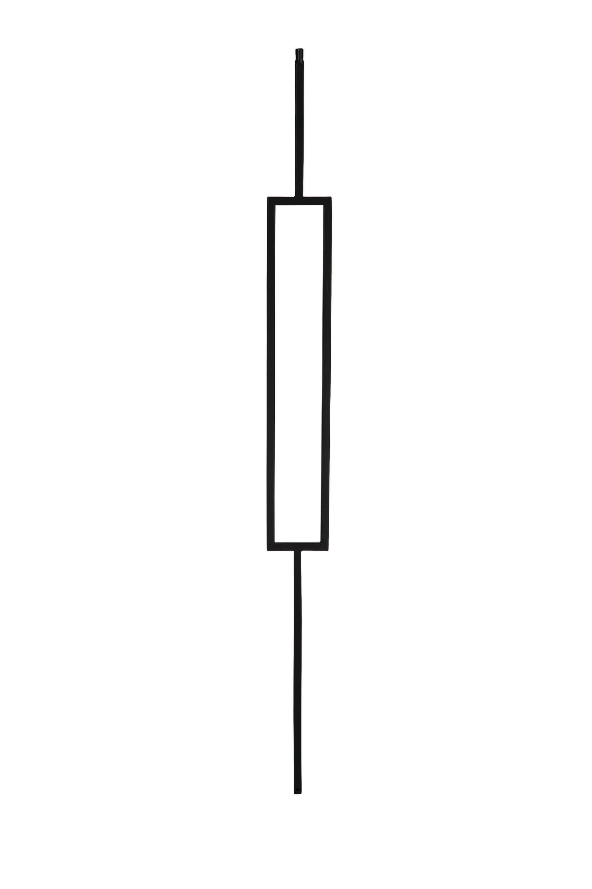 Crown Heritage 4583409FB44 44-in x 2.75-in Classic Black Aluminum Pin Top Rectangle Stair Baluster