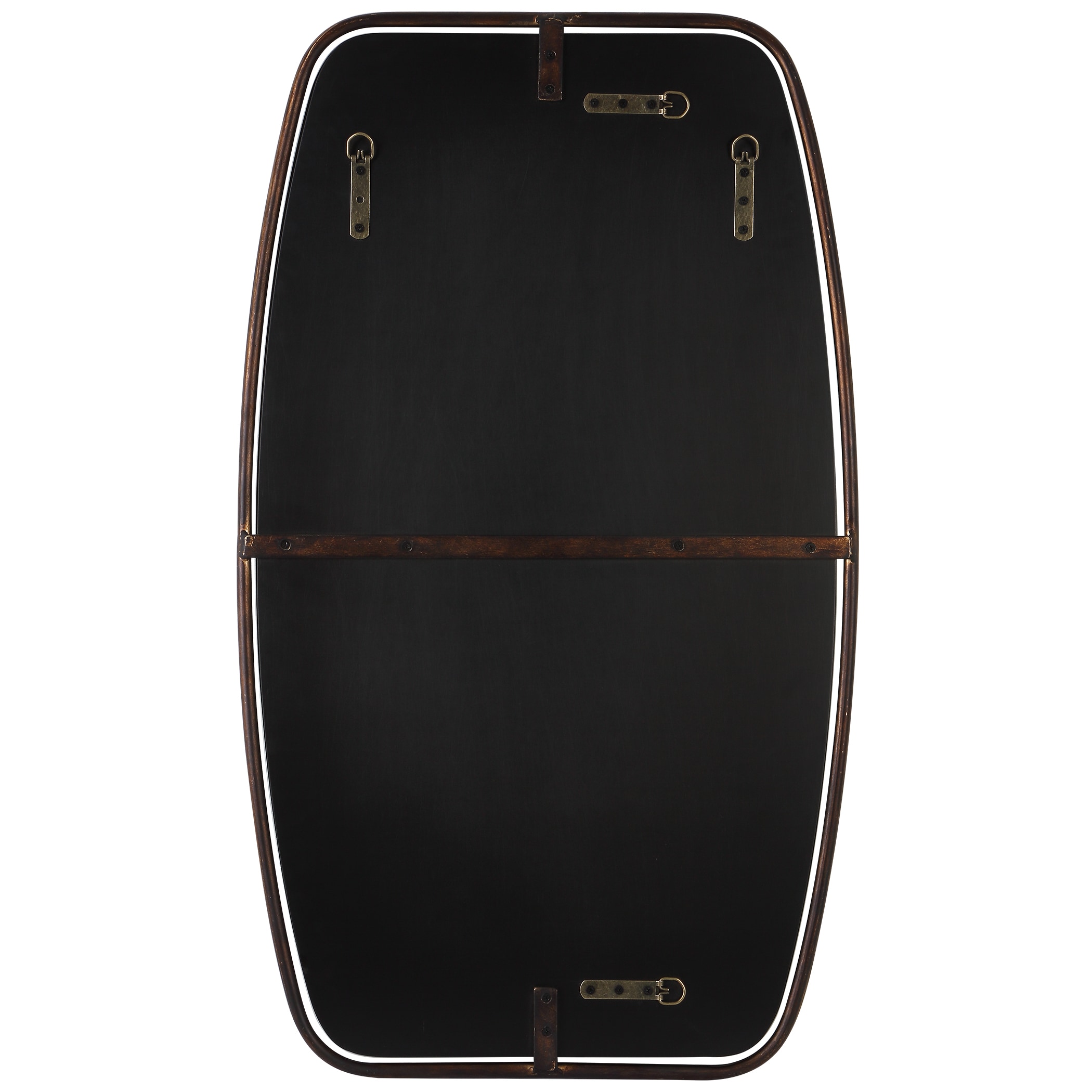 Dark Bronze Rectangular Beveled Wall Mirror