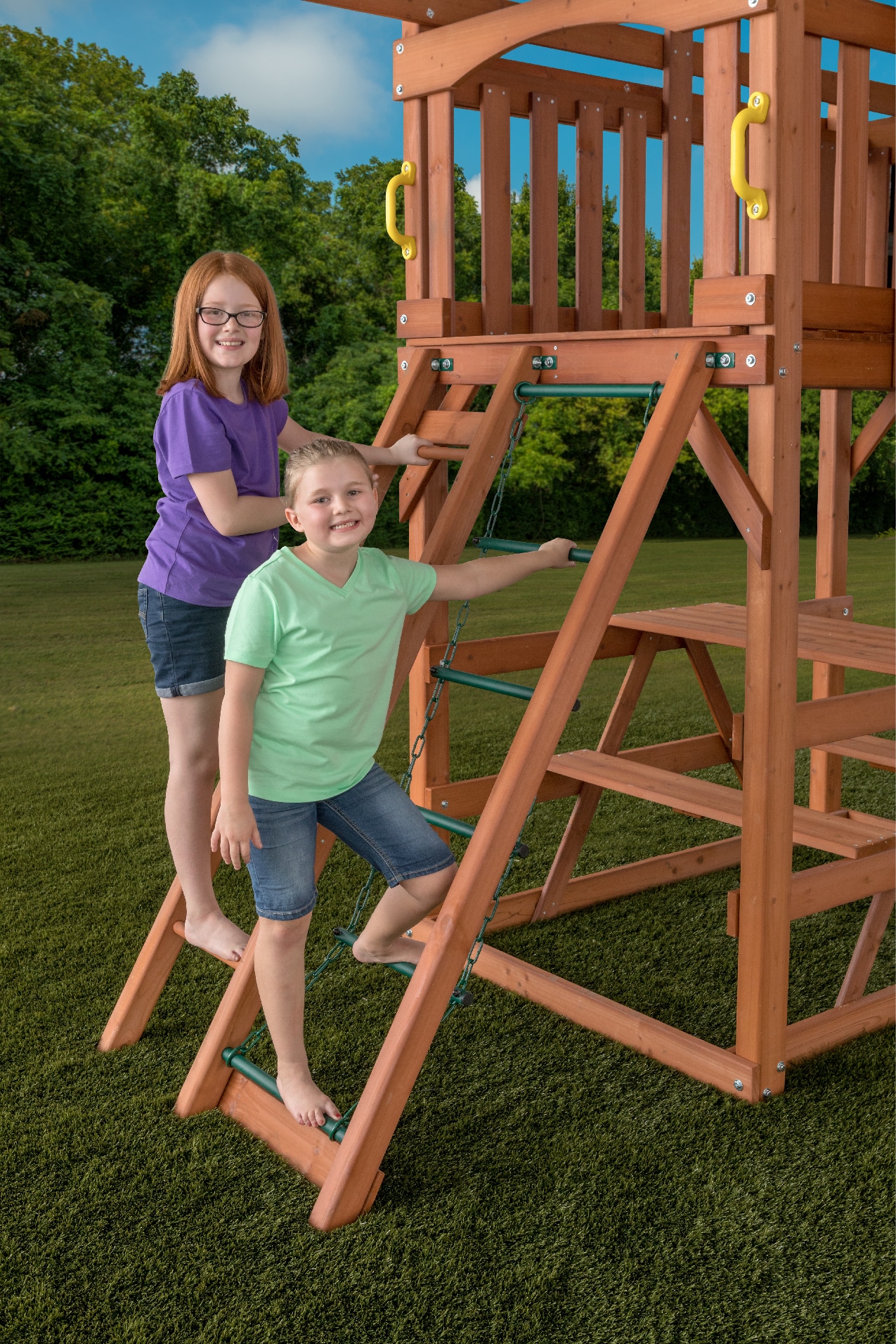 Creative Cedar Designs Sequoia Swing Set Residential Wood Playset with