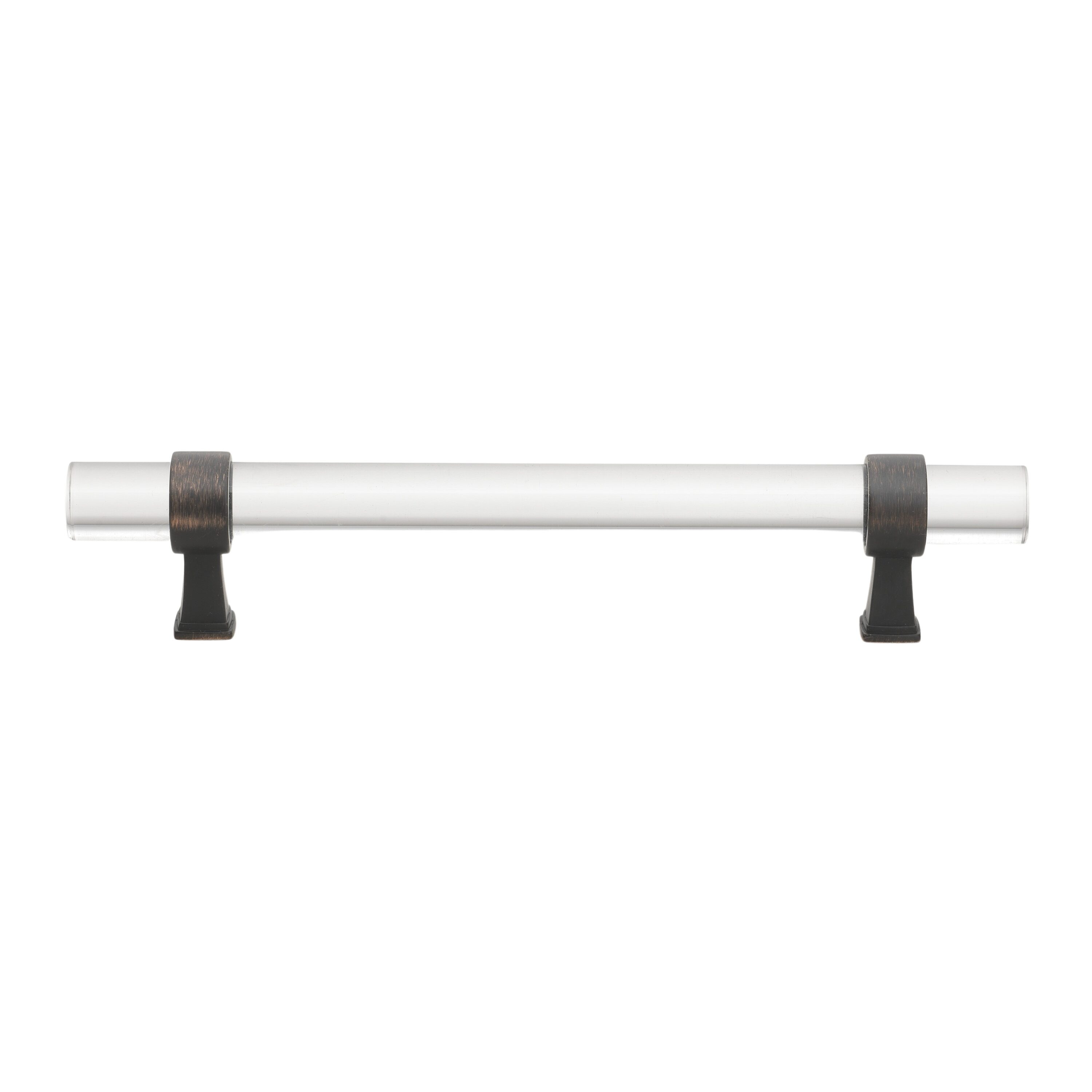 GlideRite Hardware 4718-128-ORB-5 5-1/16 in. Center to Center Acrylic Cabinet Pull - 5 Pack