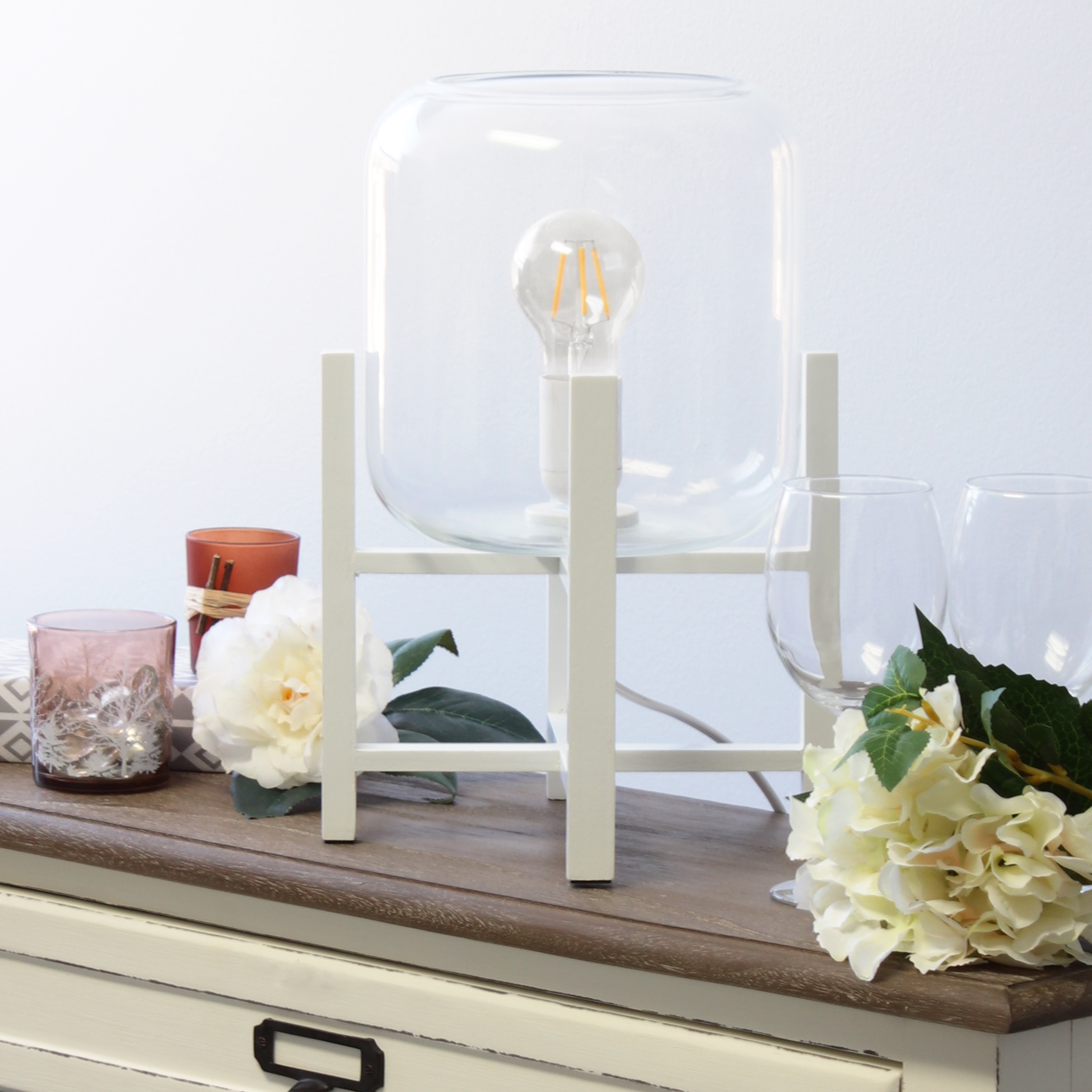Simple Designs LT1068-WHT Table-Lamps - View #4