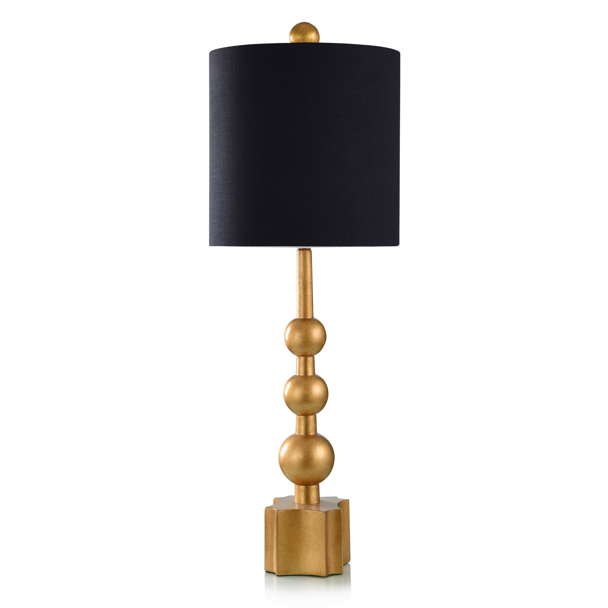 StyleCraft Home Collection DFL331578DS Dann Foley Gold 3-way Table Lamp with Plastic Shade