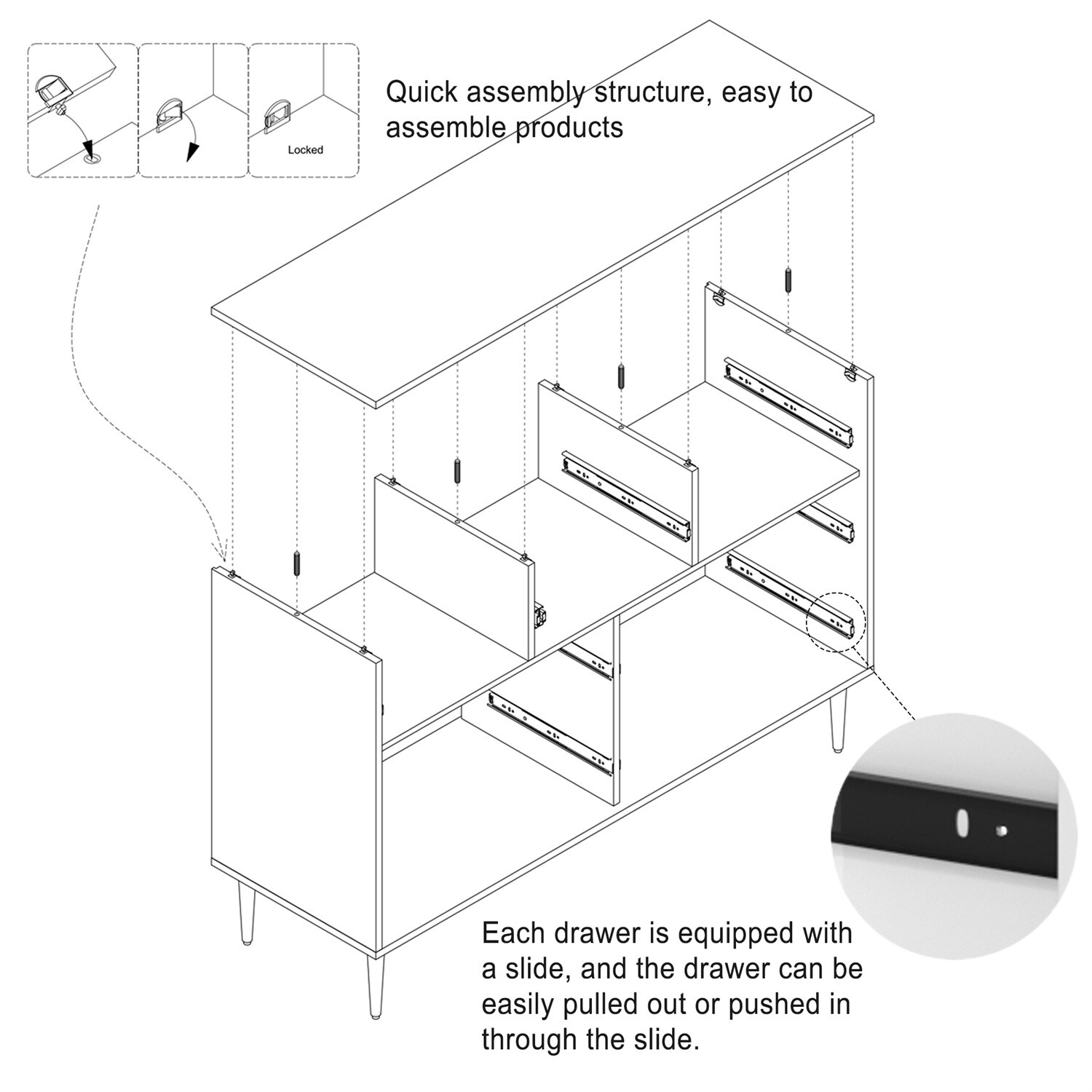 Mondawe MO-JH-017-BK dressers - View #7