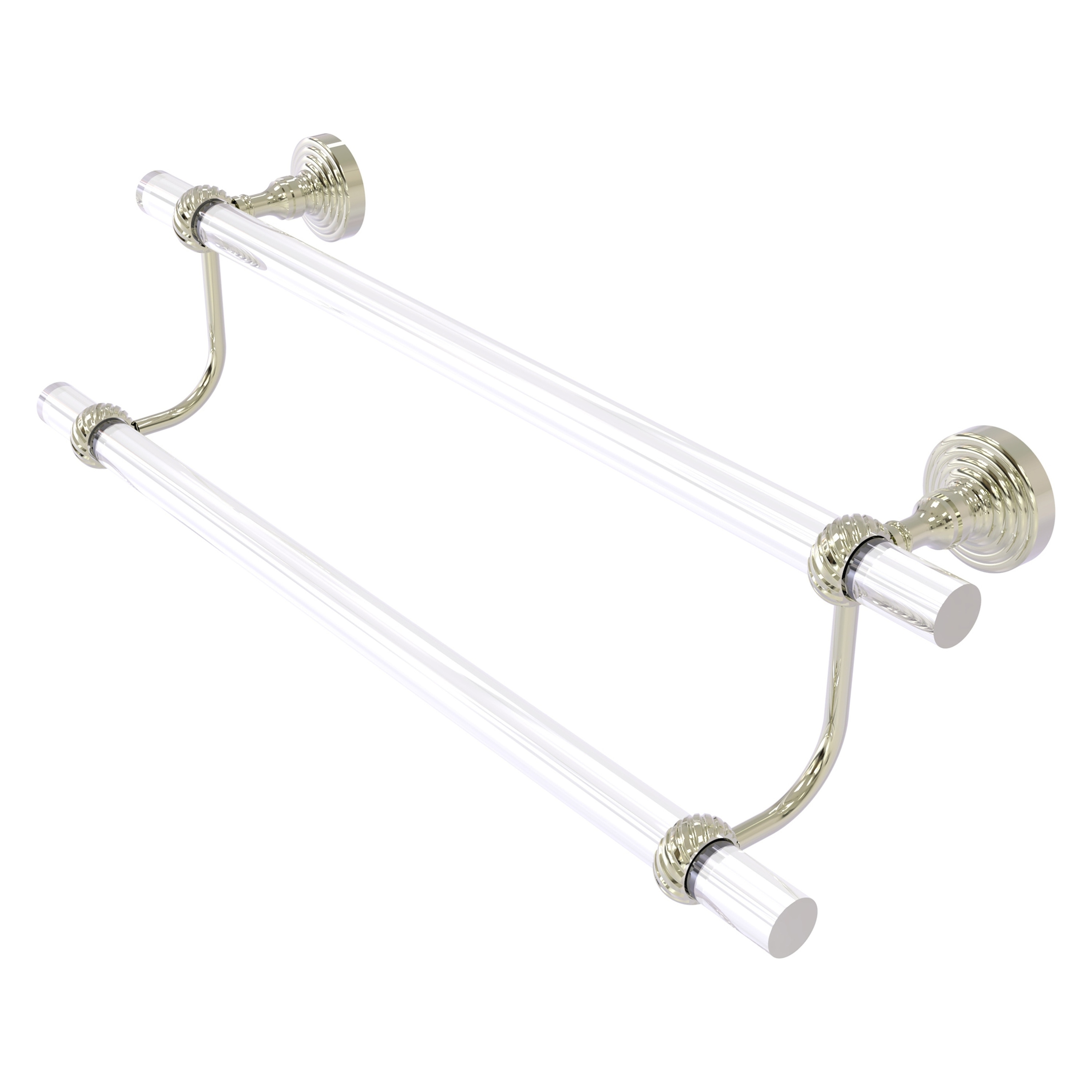 Allied Brass PG-72T-36-PNI Pacific Grove 36-in double Polished Nickel Wall mount Double Towel Bar
