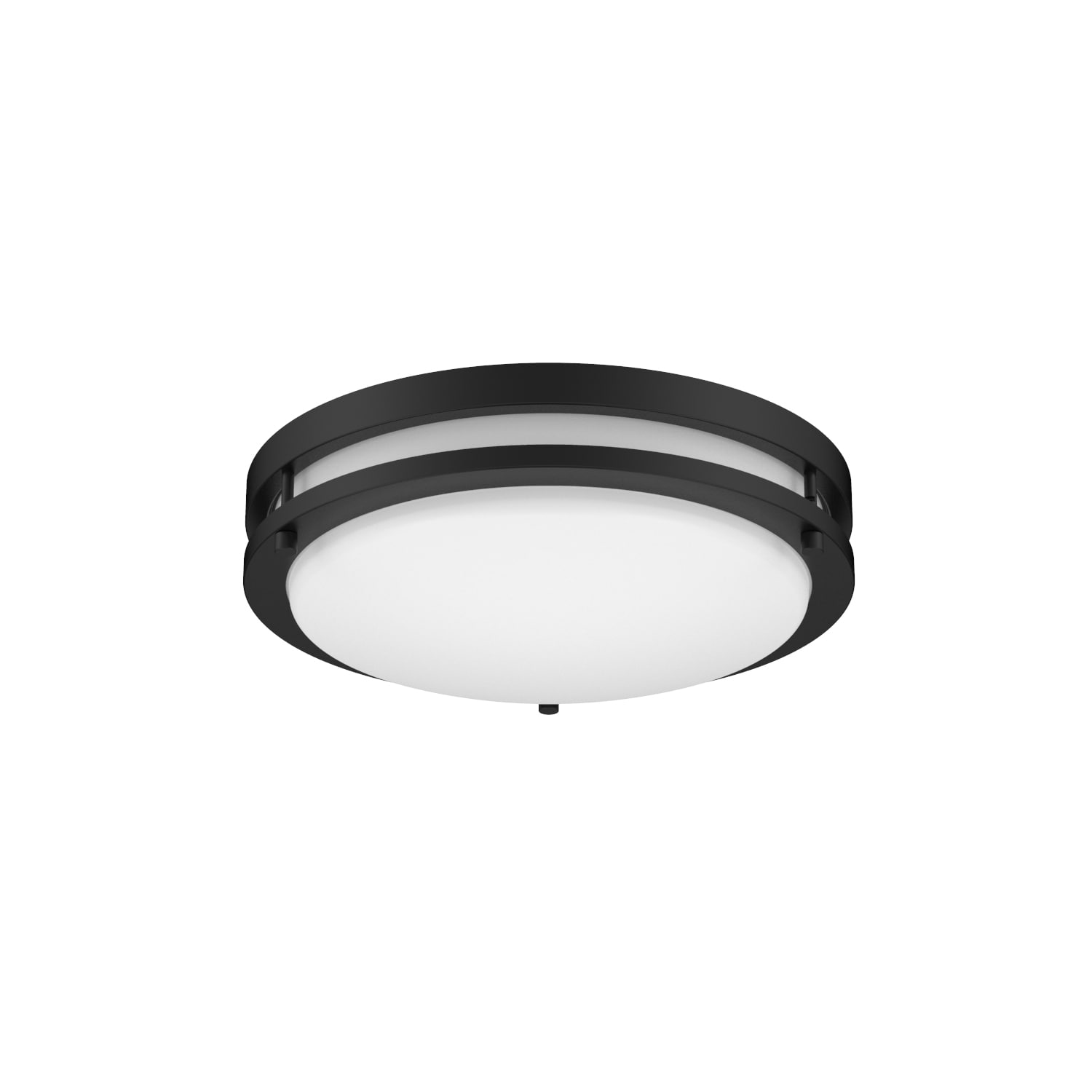 Project Source MXL1137-L24K9027H 1 -Light 11-in Matte Black Integrated LED Flush Mount Light