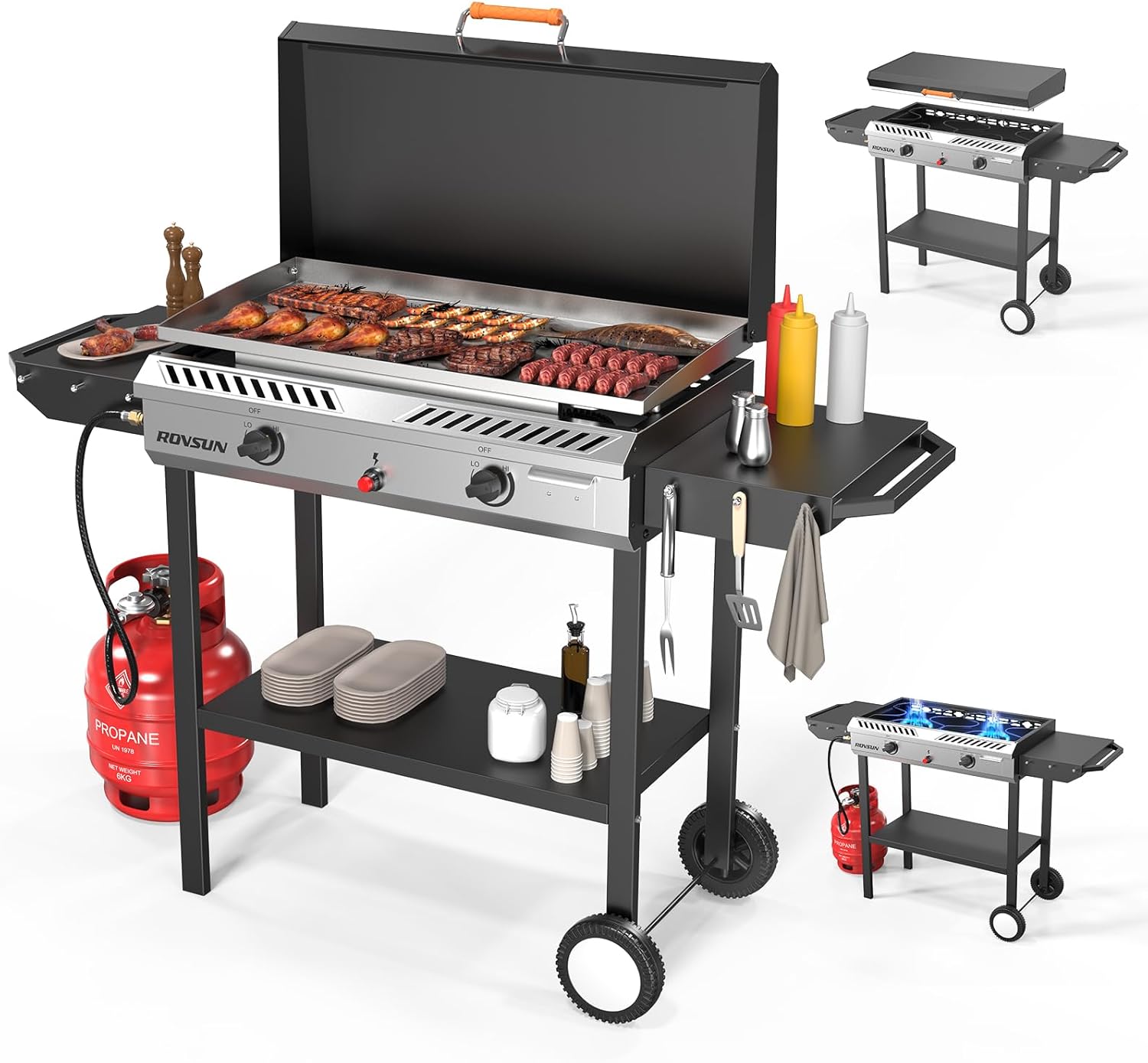 Winado LO1G57000852 Propane gas grill Black 1 -Burner Liquid Propane Gas Grill