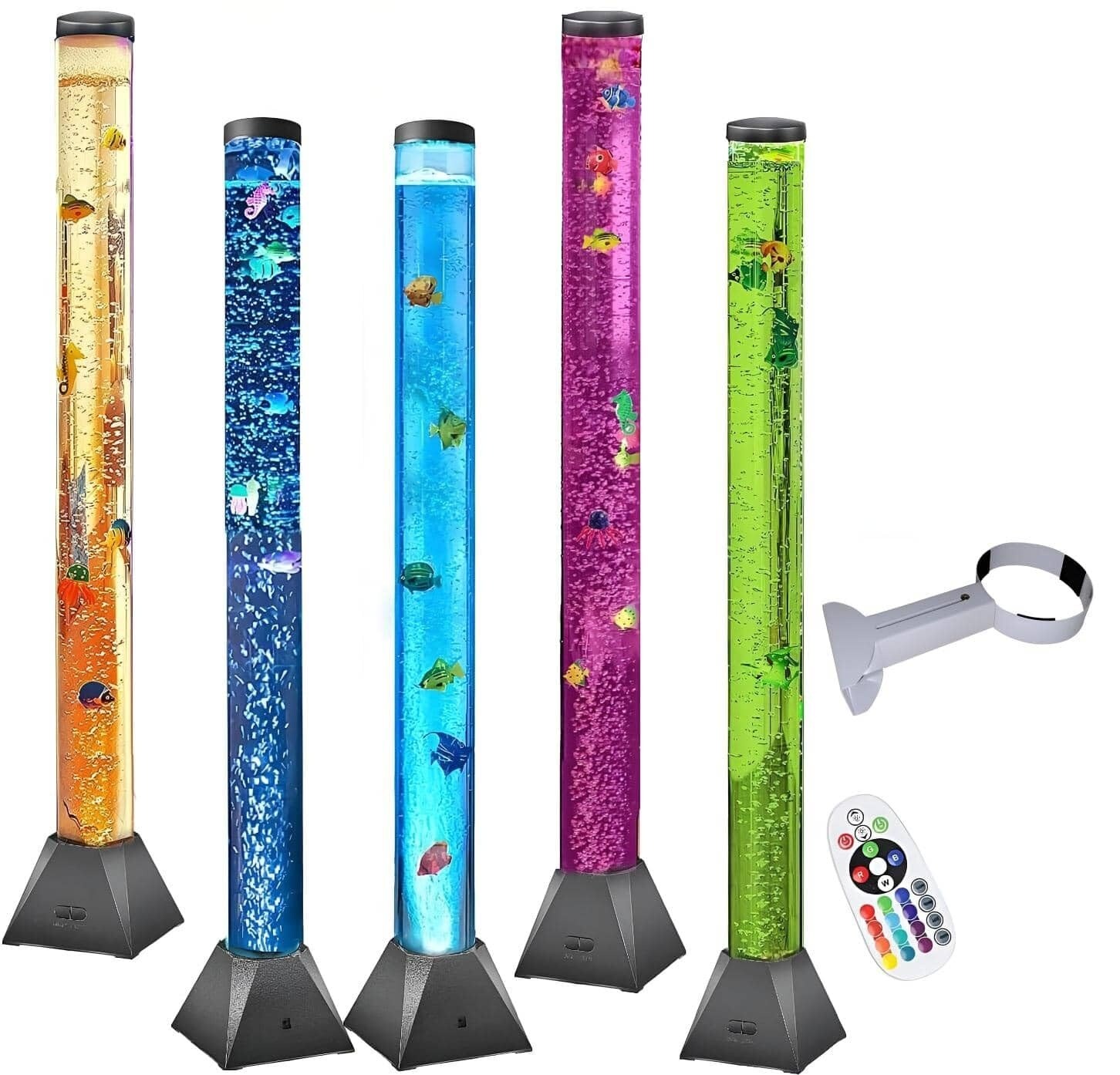 AOIZGMY  LED Sensory Bubble Tube Night Lamp 4Ft with Wall Bracket Color Changing Aquarium Light for Kids Autism ADHD Relief Mood Enhancement