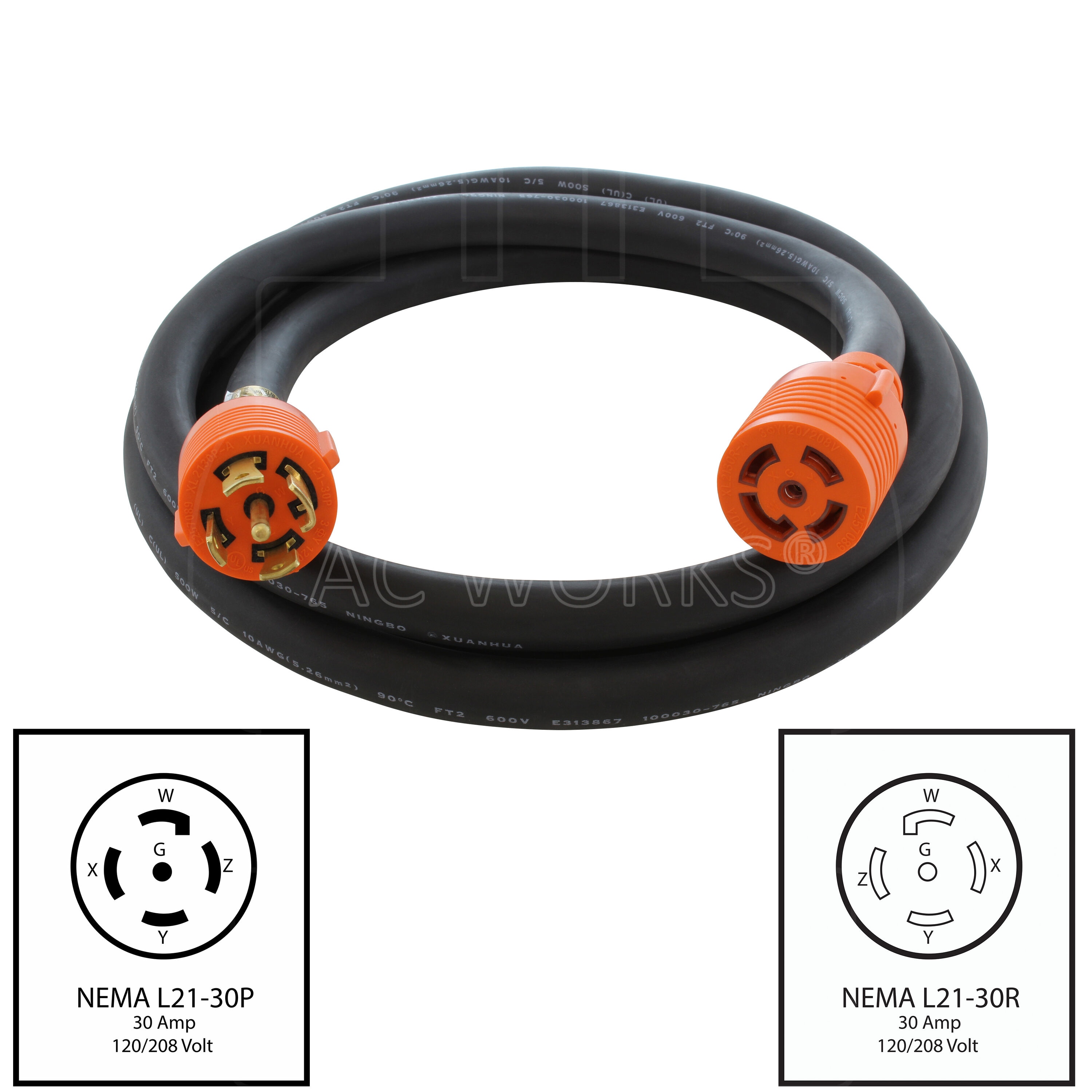 AC WORKS L2130PR-025E Electrical-Extension-Cords - View #2