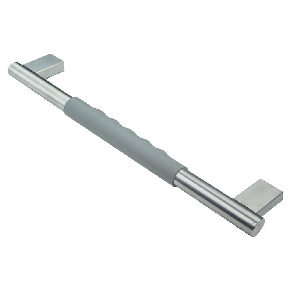 Transolid MSG18BS Maddox 17.71-in Brushed Stainless/Grey Handle Wall mount Grab Bar ( 500-lb Weight Capacity )