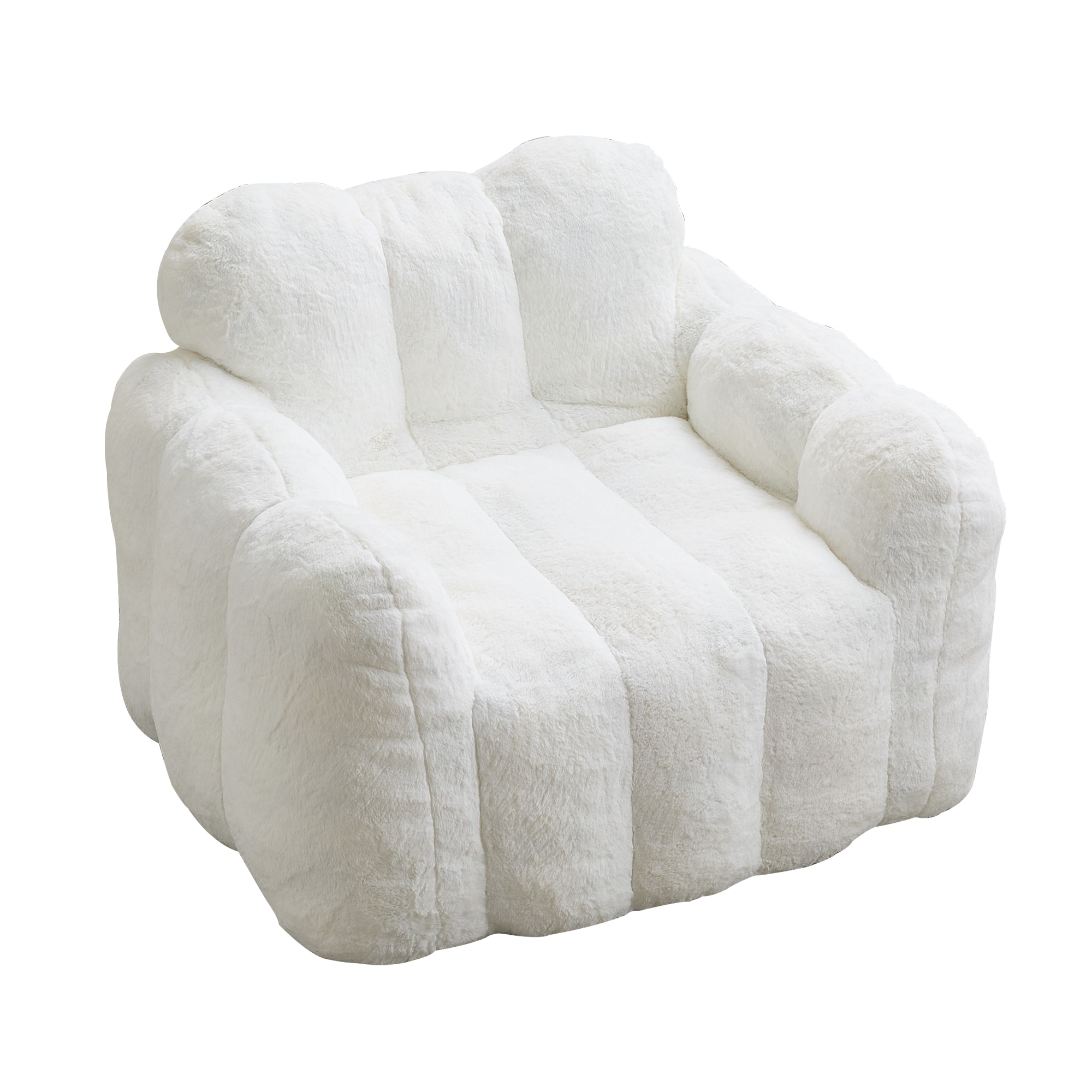 WOQWOQ Cozy Lotus Compression Bean Bag Chair Easy Moving Lazy Sofa for ...