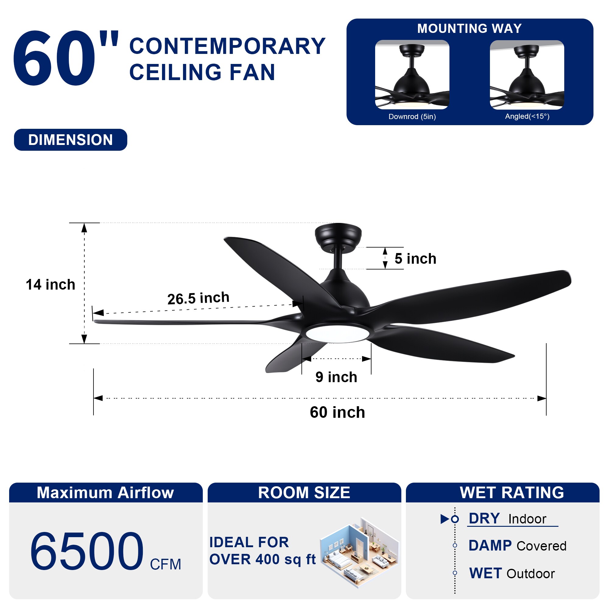 YUHAO LSDC1015BK602 Ceiling-Fans - View #5