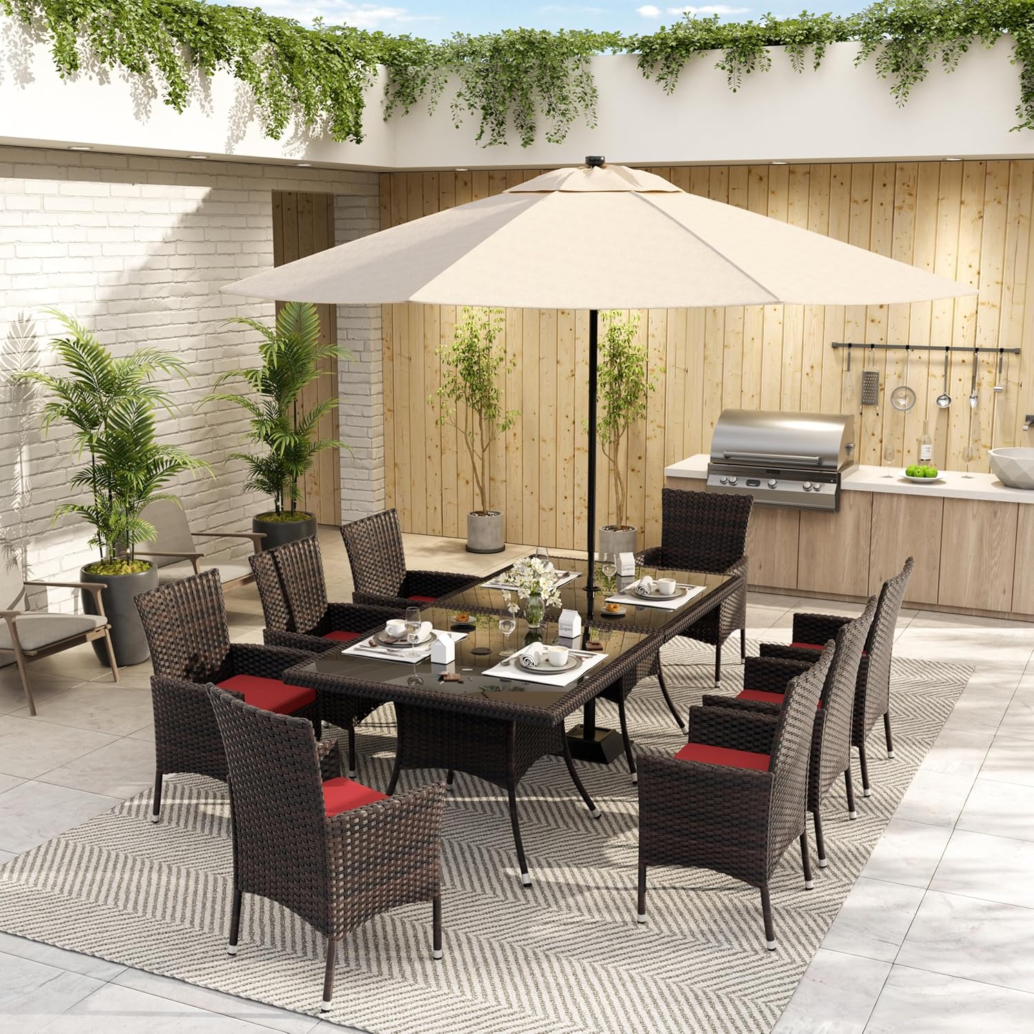 ALAULM LS-DT55-RED Patio-Dining-Sets - View #8
