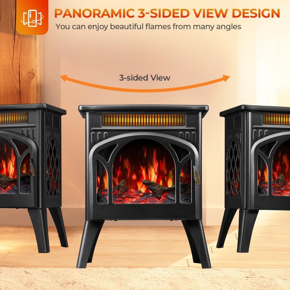 R.W.FLAME S180BS-BLACK Electric-Stoves - View #6