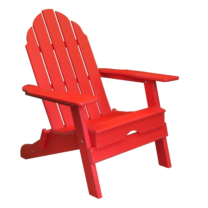 Resinteak Folding Red Plastic Frame, Red Foldable Patio Chairs