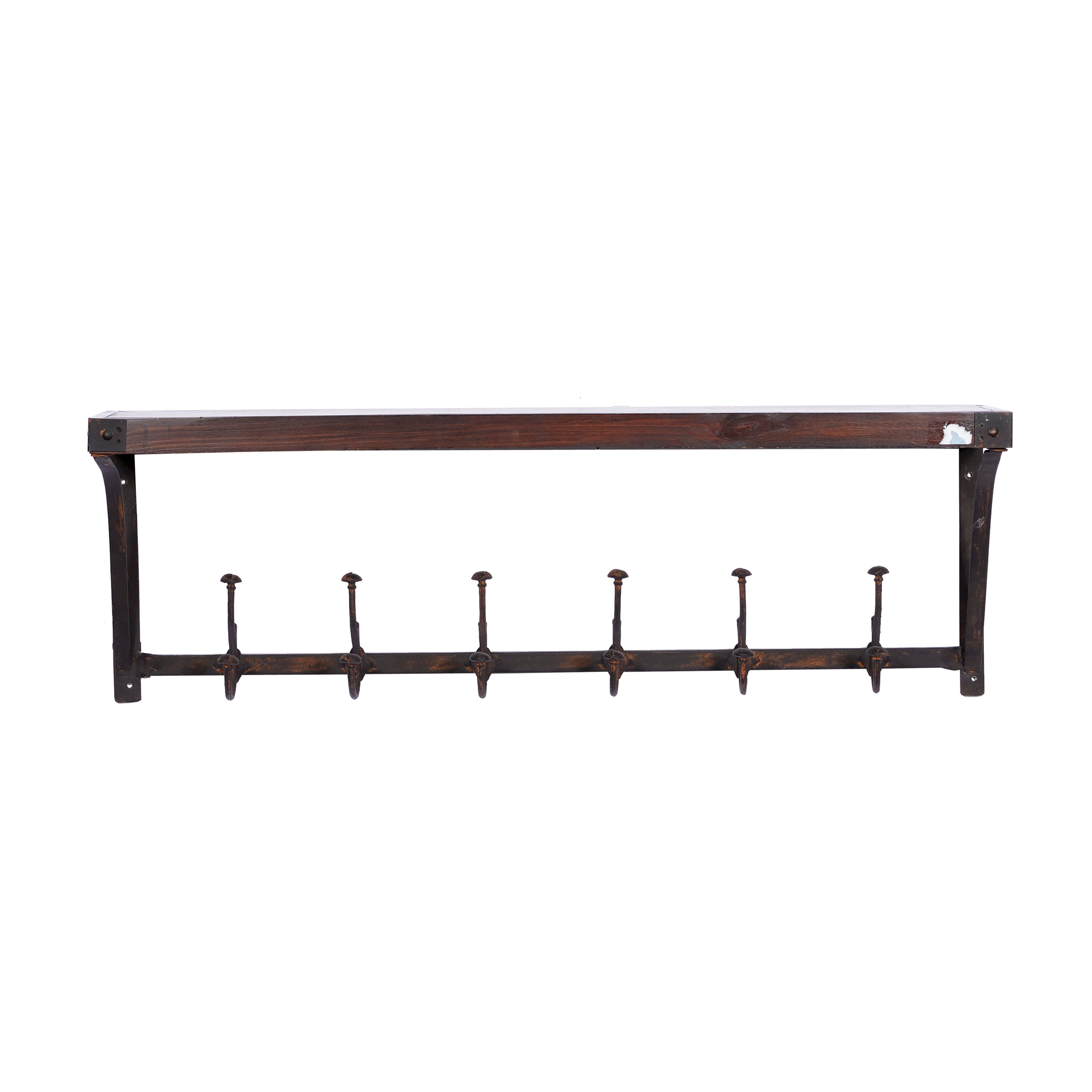 Grayson Lane 6-Hook 39-in x 13-in H Brown 6 Hangers Decorative Wall Hook  (20-lb Capacity) in the Decorative Wall Hooks department at