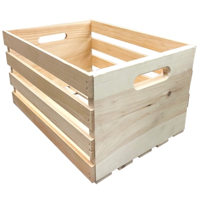 Allen Roth Pine Wood Crates 12 75 In, Wooden Crates For Cube Storage