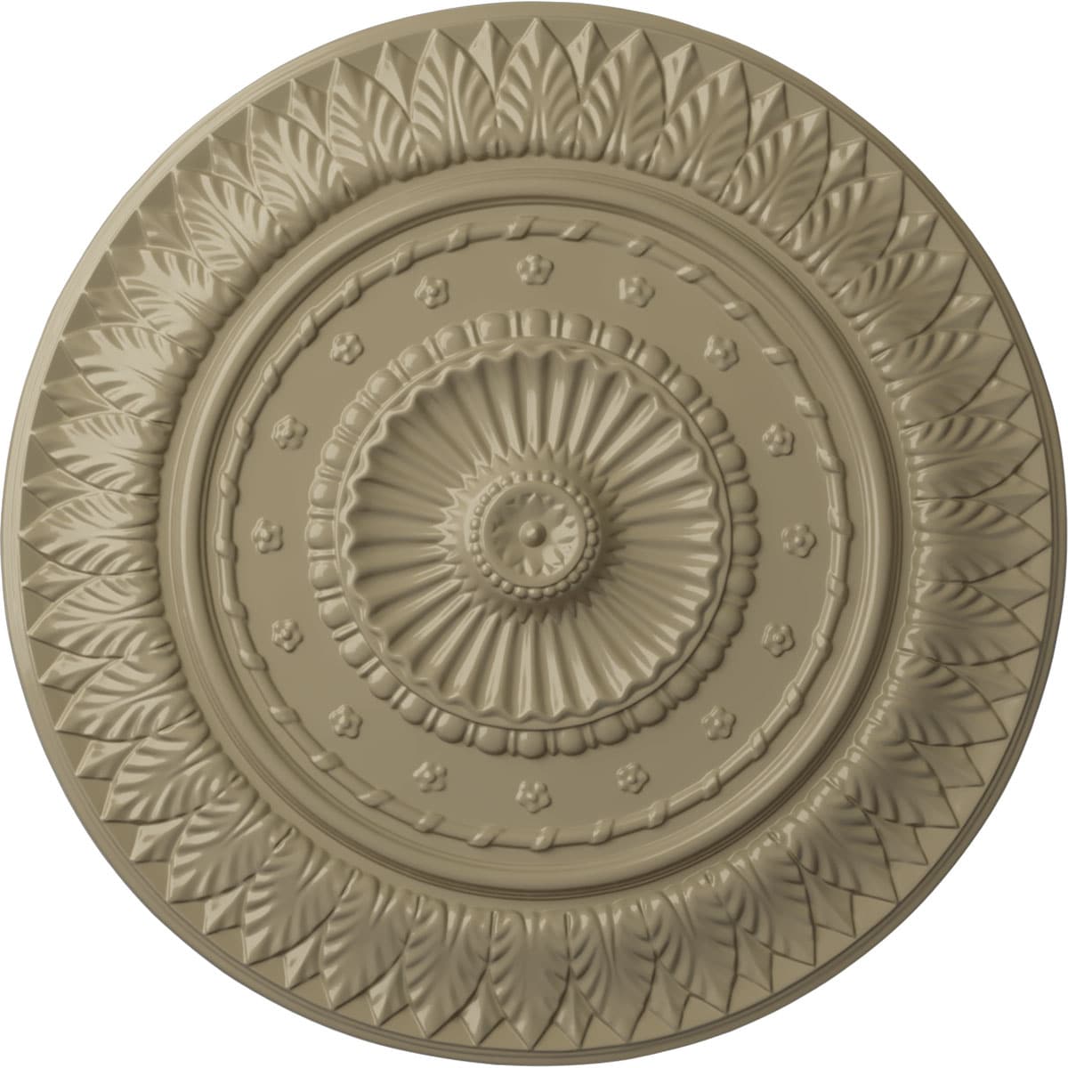 Ekena Millwork CM26CSGDF Christopher 26.625-in W x 26.625-in L Painted Gobi Desert Polyurethane Whole Ceiling Medallion