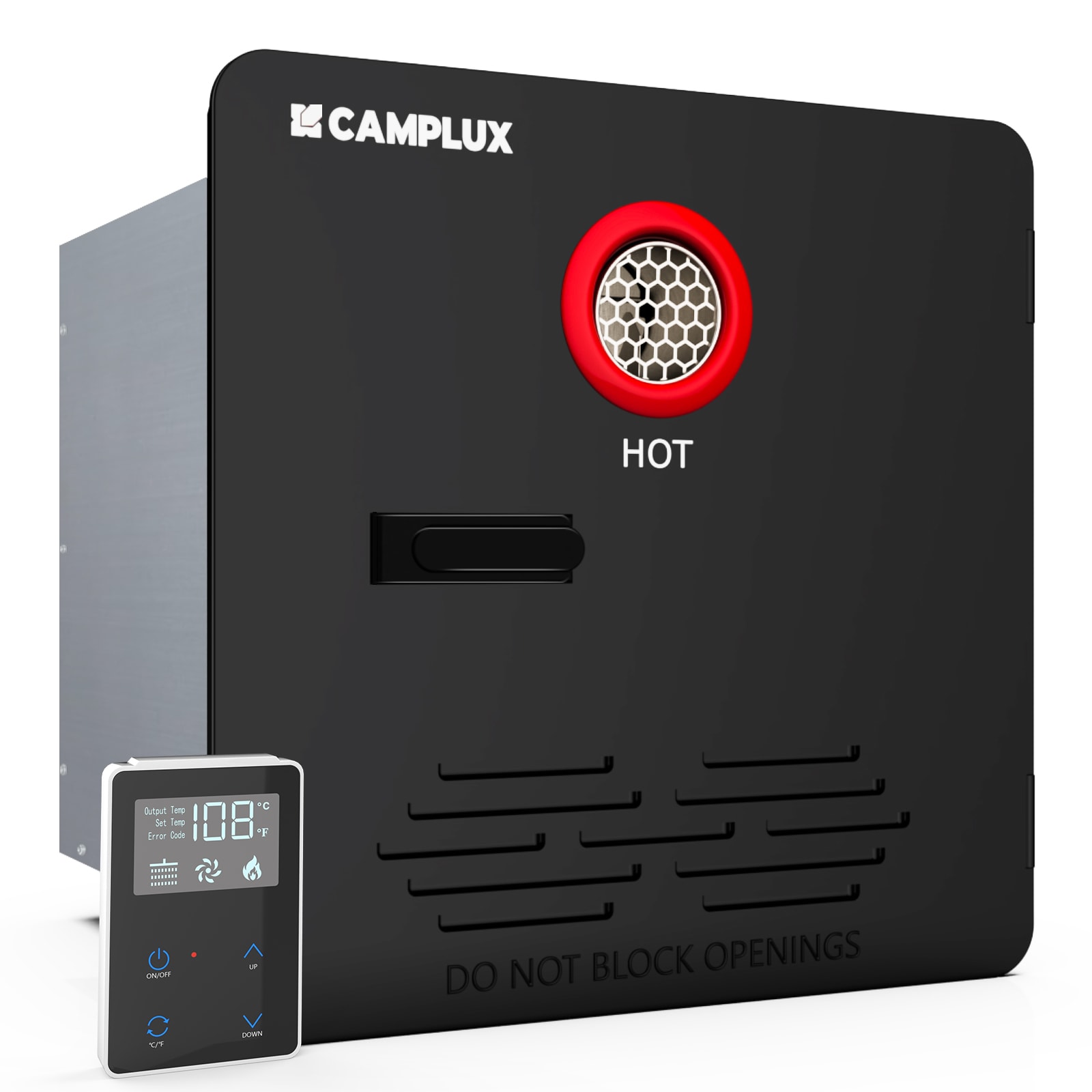 Camplux RE264B Plus 10 2.64-GPM 65,000-BTU Propane Rv Tankless Water Heater, Black