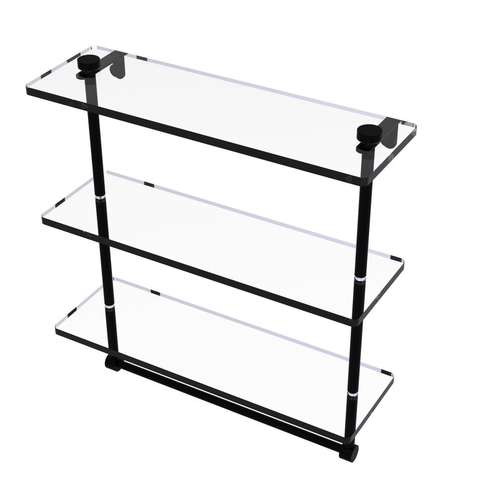 Spa Black Chrome Bathroom Shelf (162DBL)